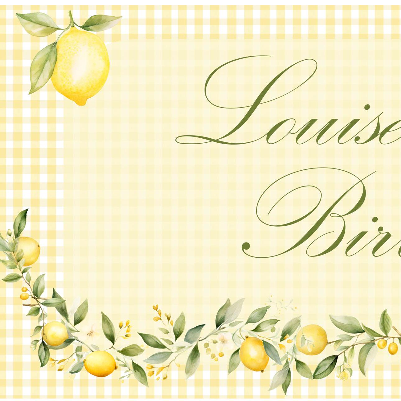 Personalised Lemon Birthday Banner – Italian Theme Party Décor