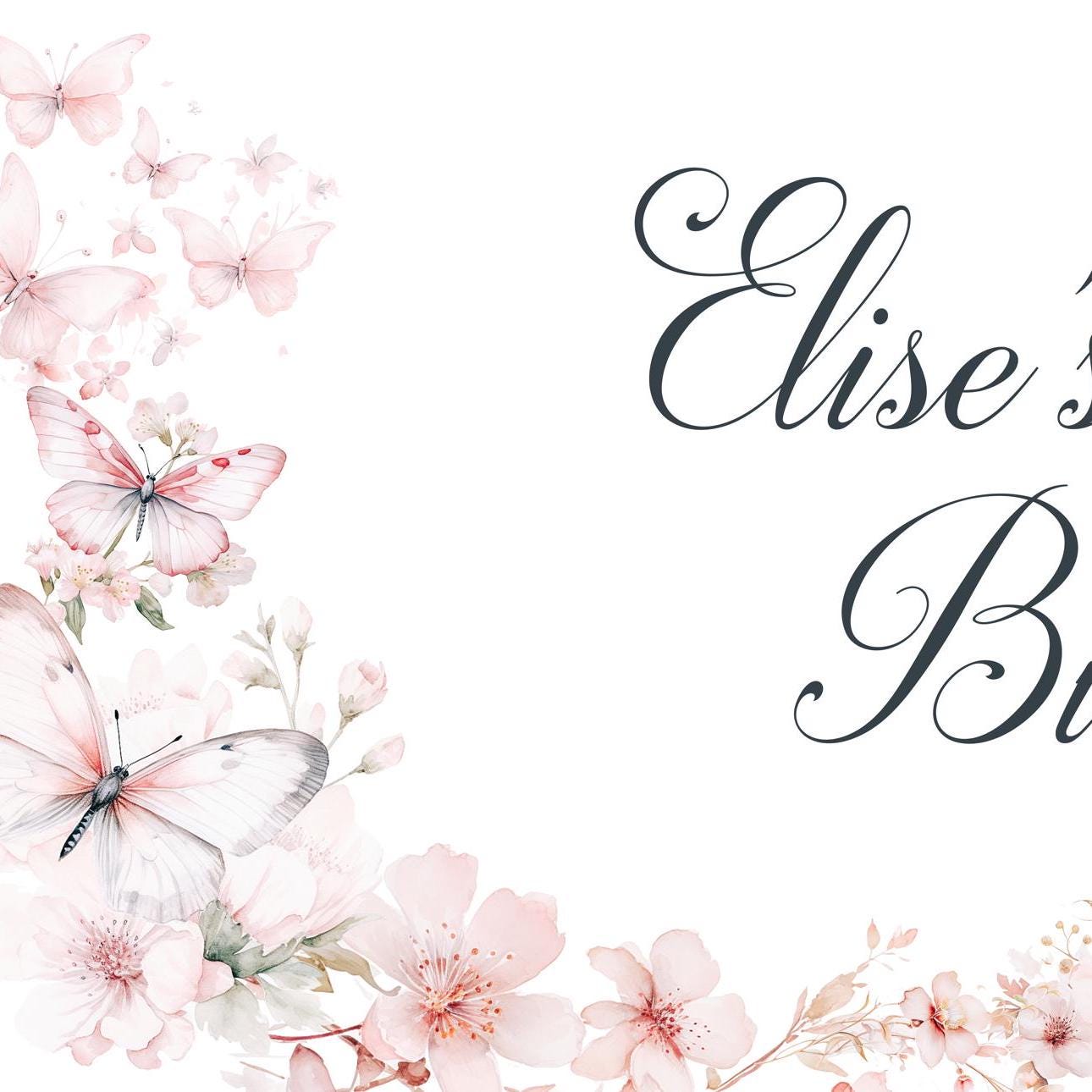 Personalised Butterfly and Blossom Birthday Banner