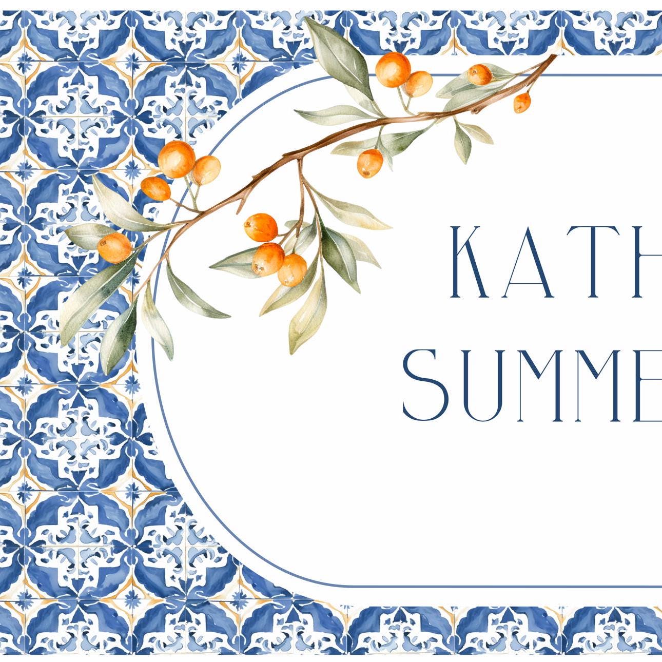 Personalised Mediterranean‑Themed Birthday Banner