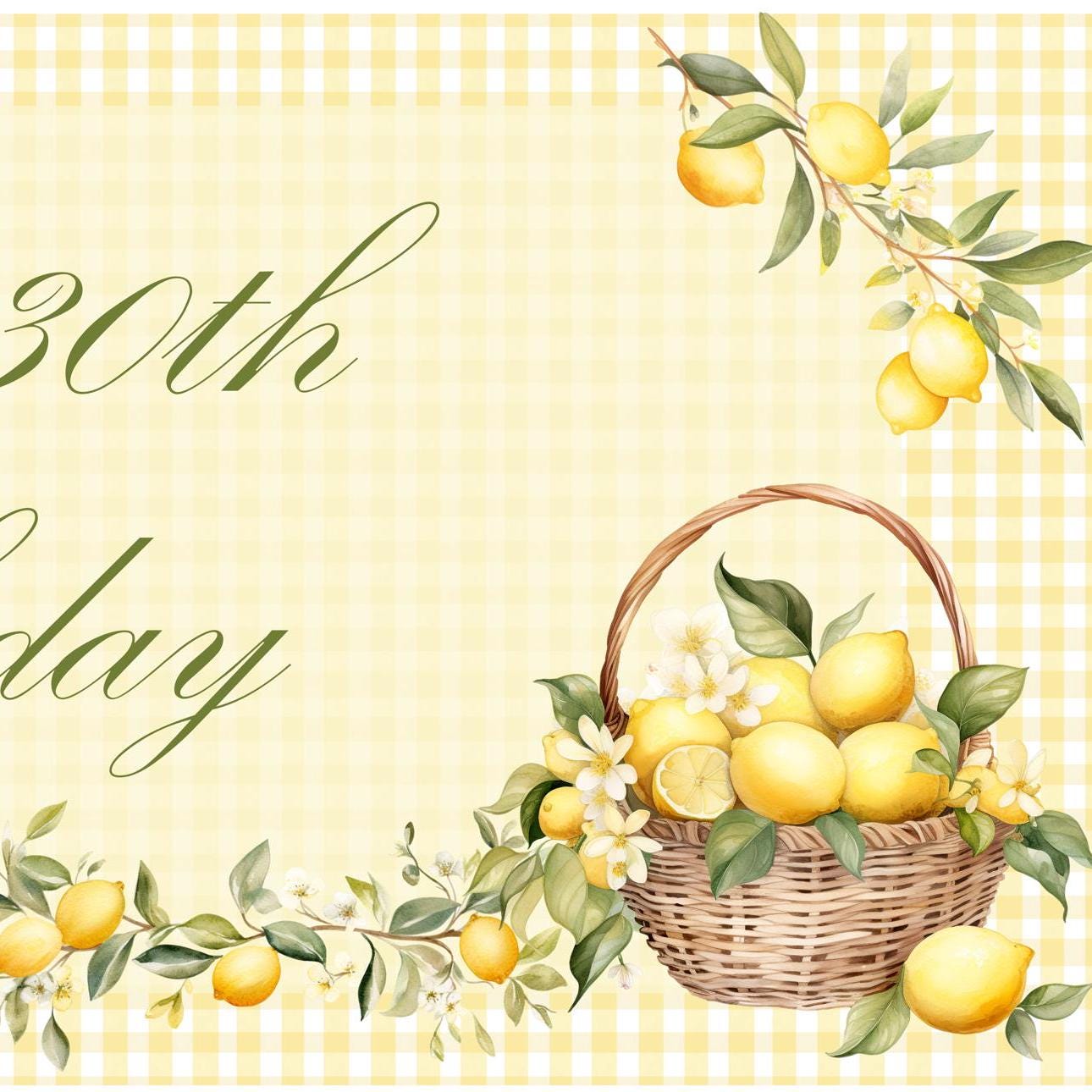 Personalised Lemon Birthday Banner – Italian Theme Party Décor