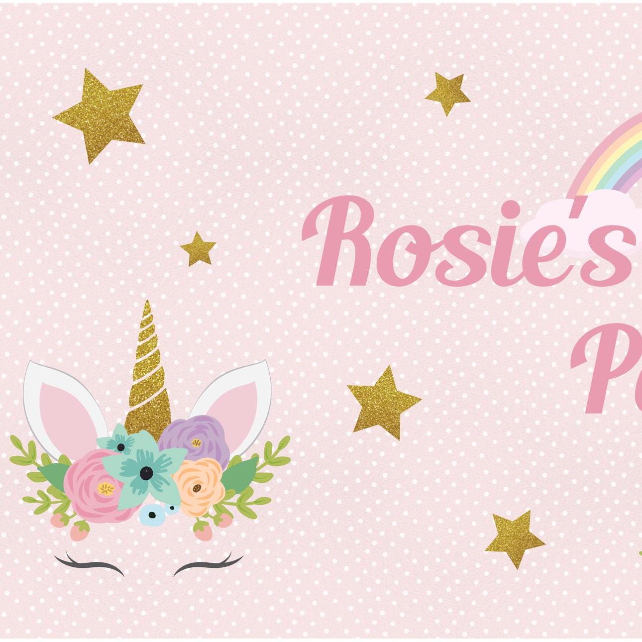 Personalised Unicorn Birthday Banner