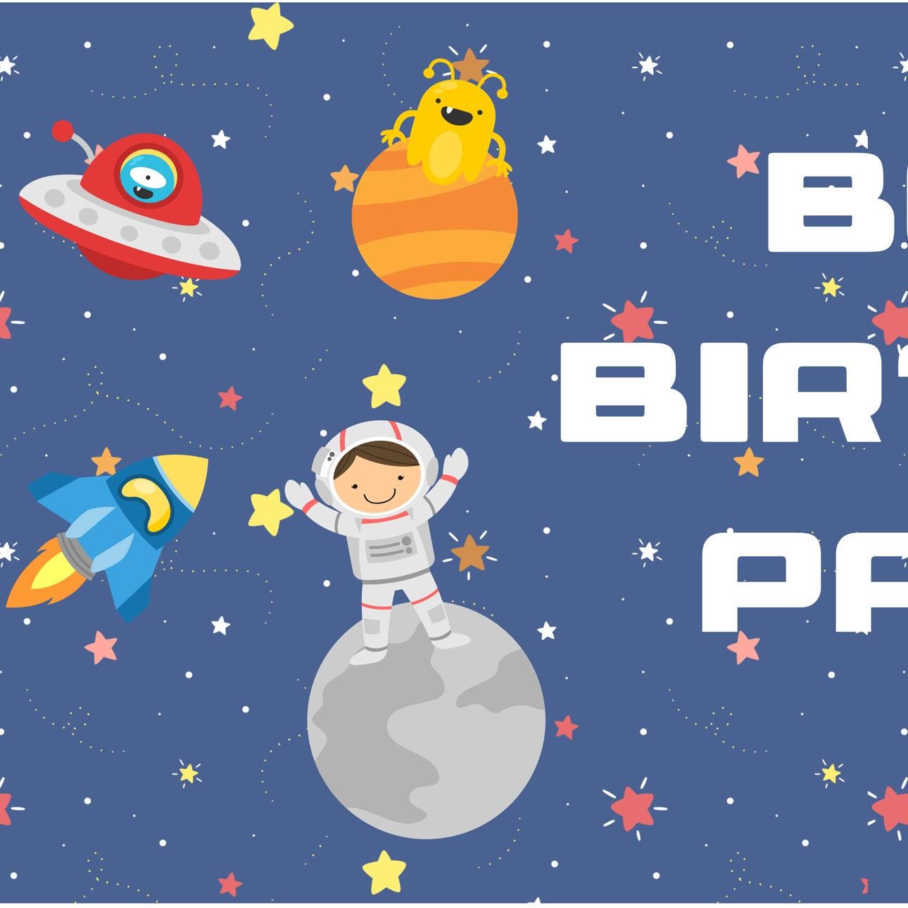 Custom Space Birthday Banner – Astronaut Theme Party Decoration