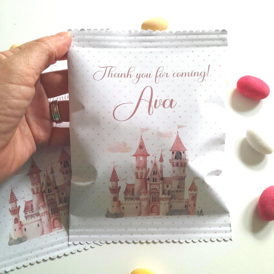 Princess Castle Party Bags – Personalised Birthday Favours (Set of 10)