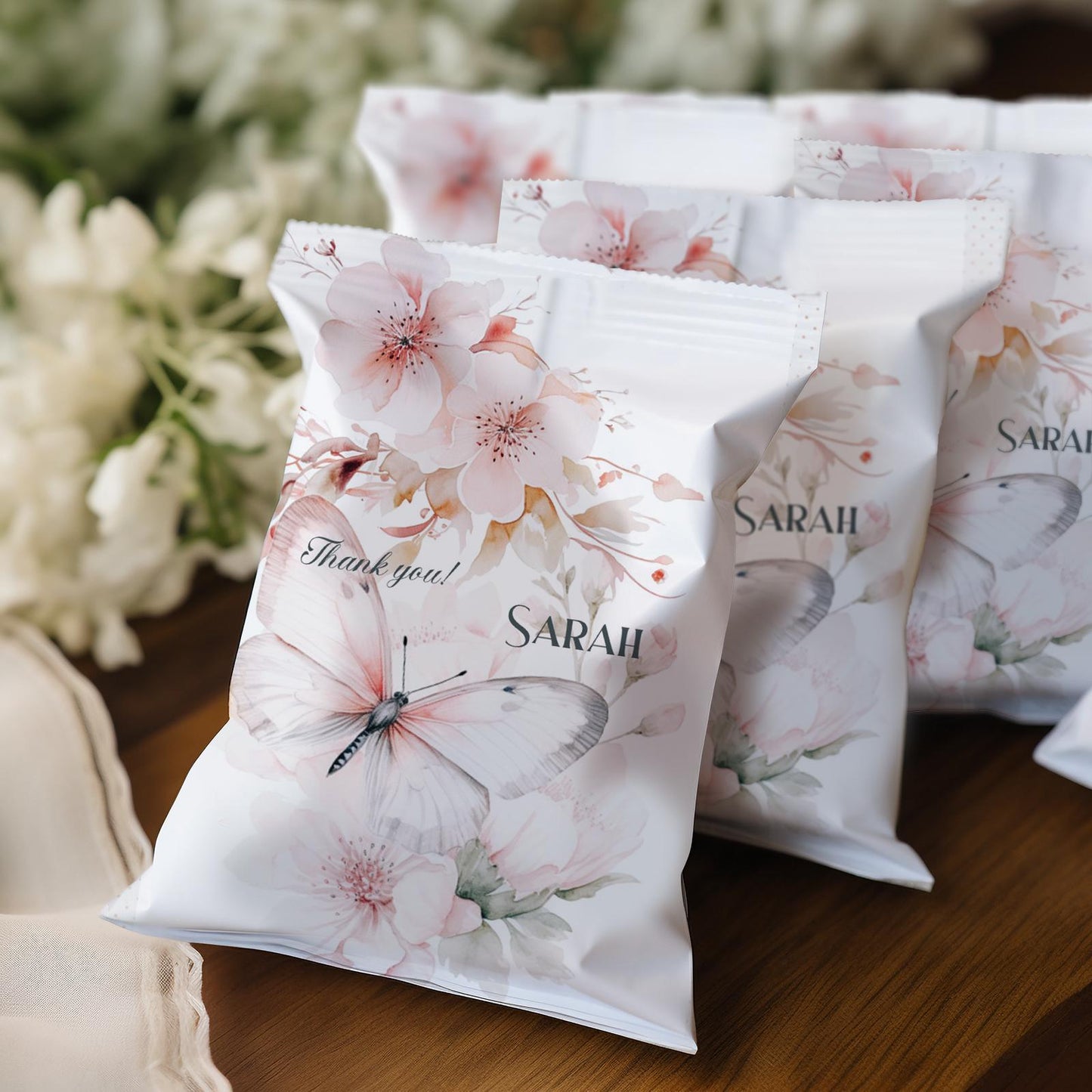 Fluttering Butterfly Party Treat Bags – Personalised (Pack of 10)