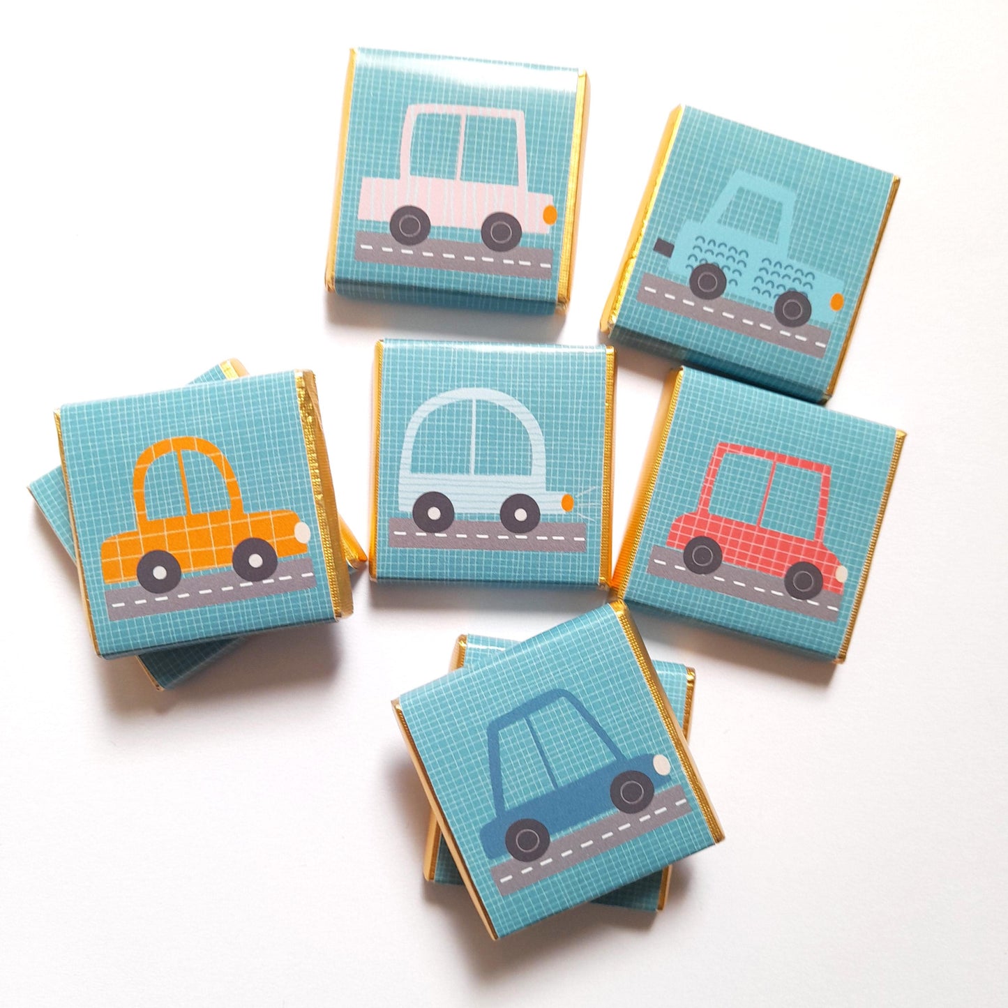 Cars Themed Party Favours – Personalised Birthday Chocolates (Pack of 25)