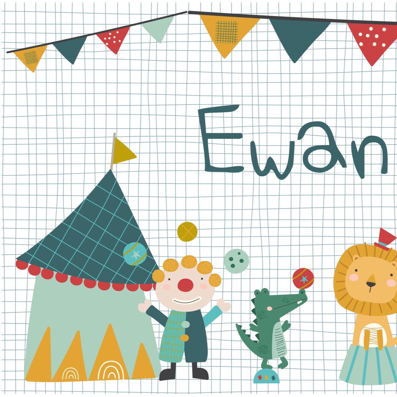 Personalised Circus Birthday Banner – Party Wall Décor