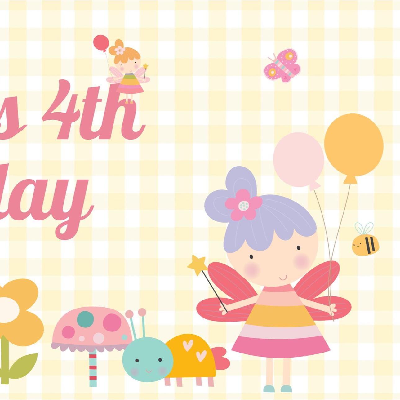 Flower Fairy Birthday Banner – Personalised Party Décor