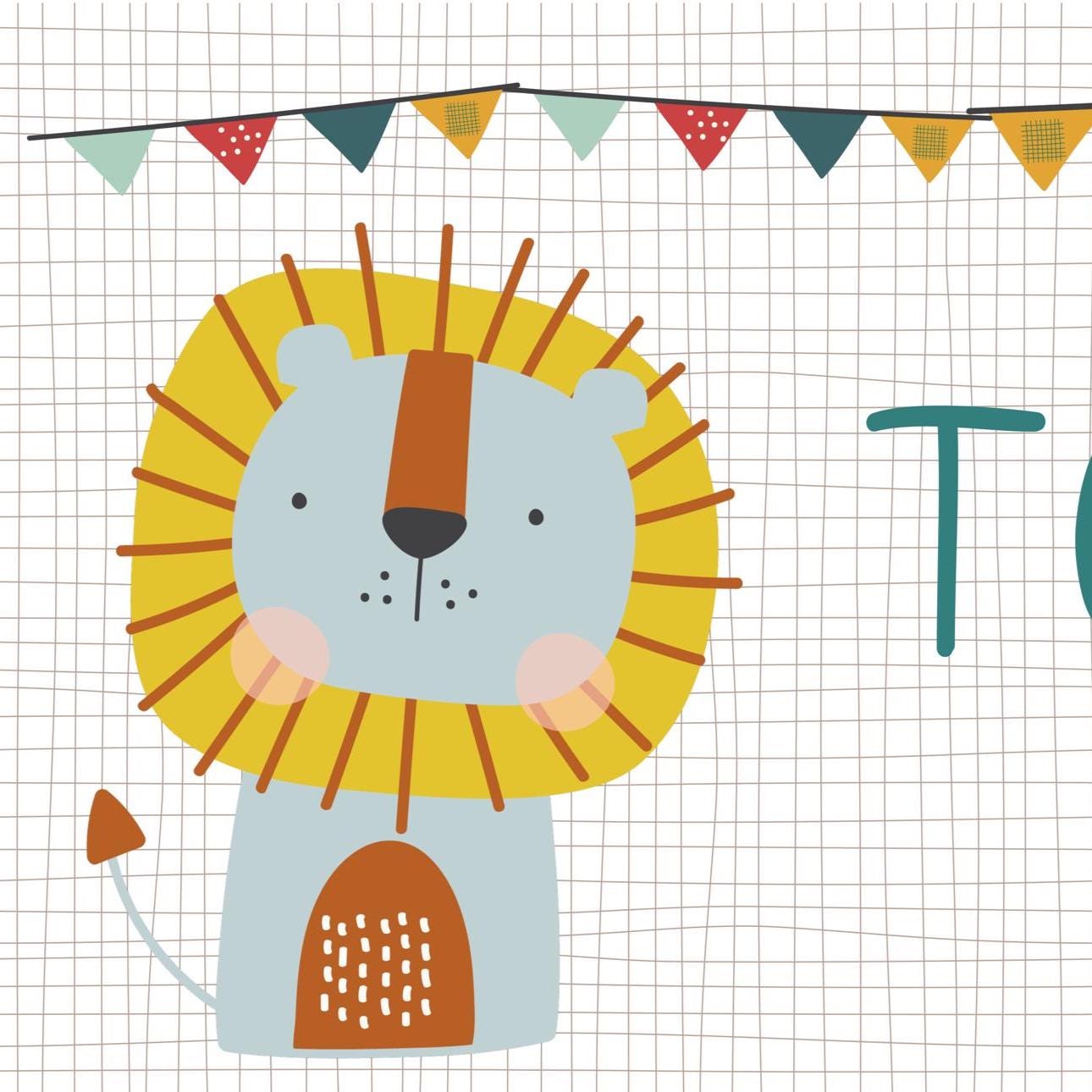 Little Lion Personalised Birthday Banner – Safari Party Décor