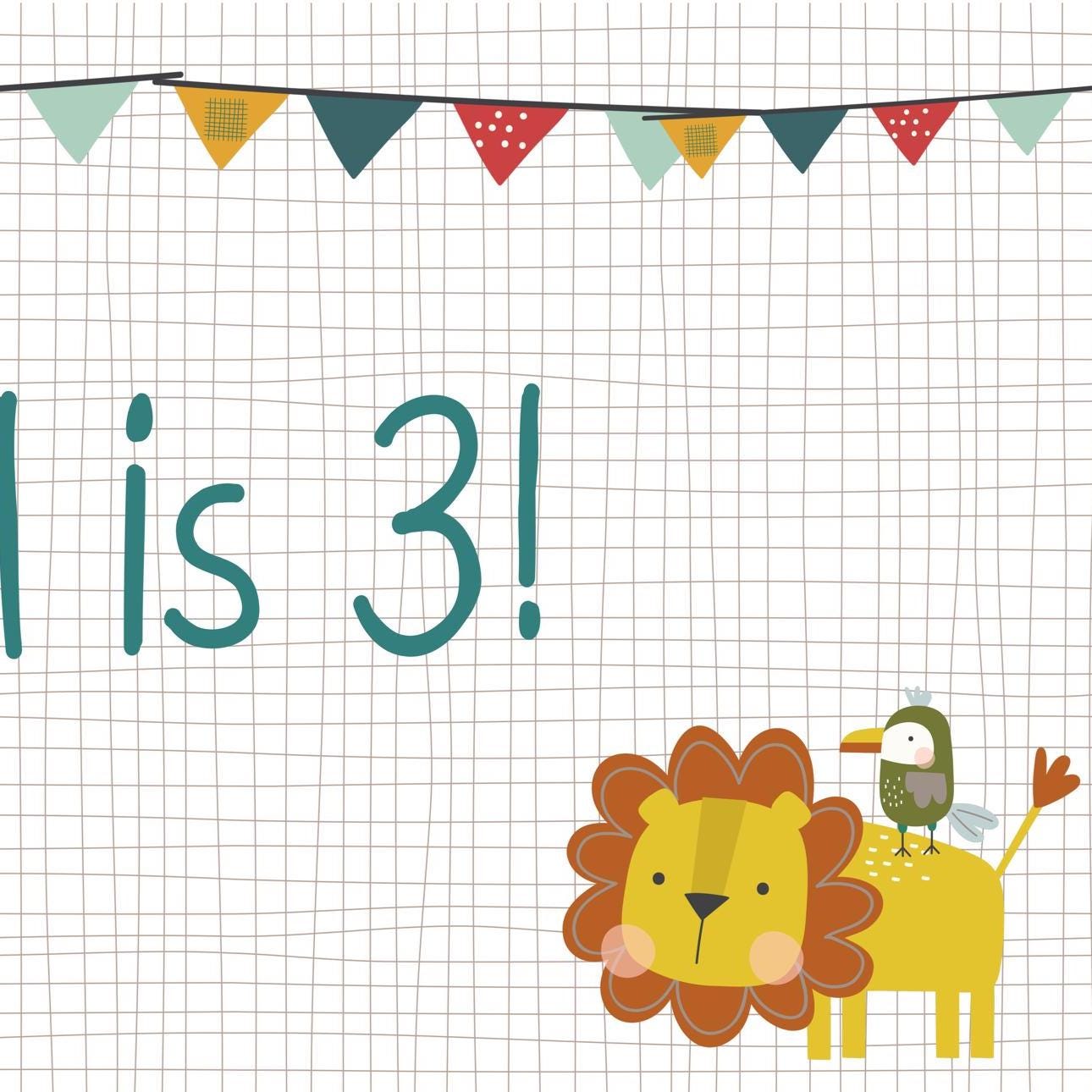 Little Lion Personalised Birthday Banner – Safari Party Décor