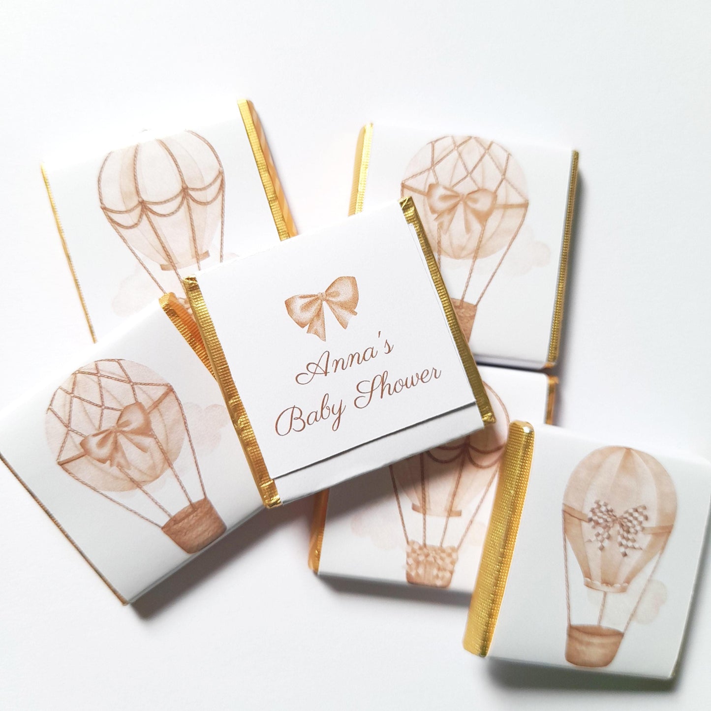 Neutral Hot Air Balloon Chocolate Favours – Pack of 25