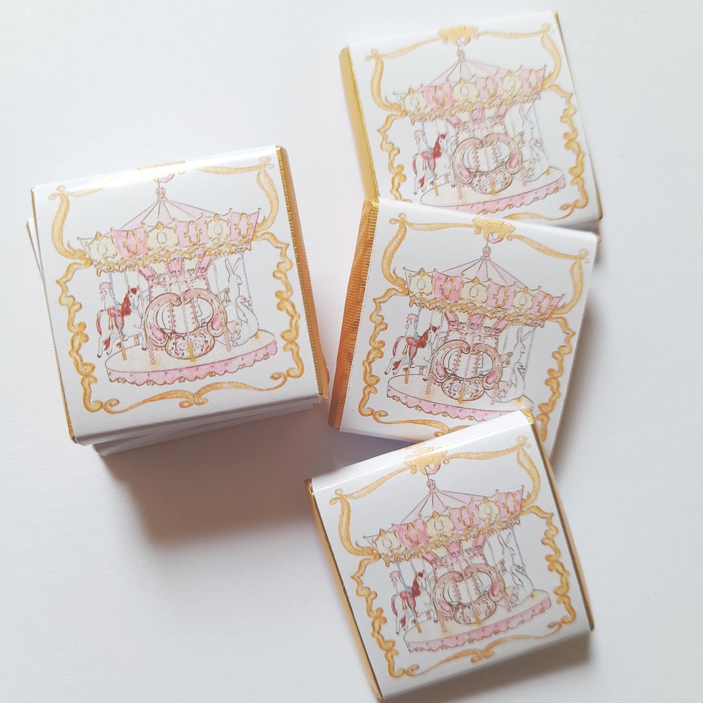 Carousel Chocolate Favours – Personalised Pack of 25