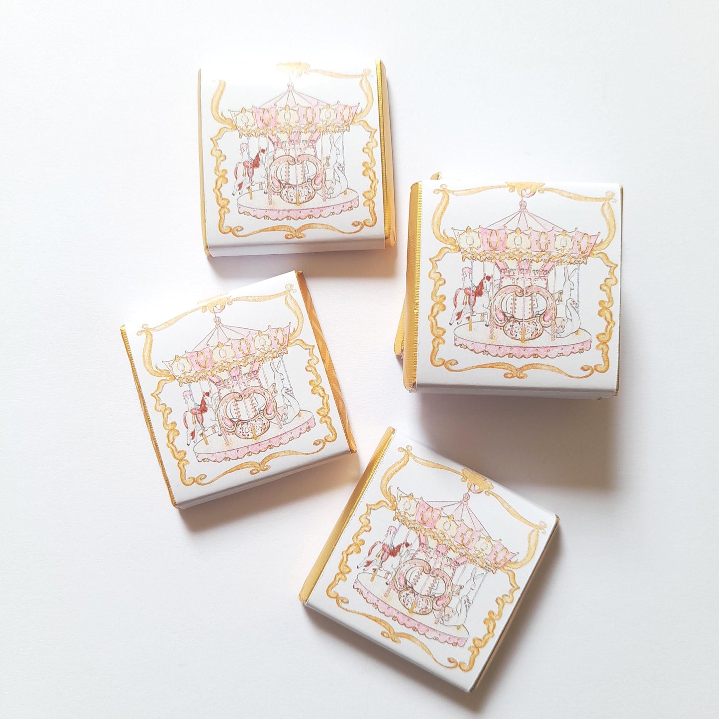 Carousel Chocolate Favours – Personalised Pack of 25