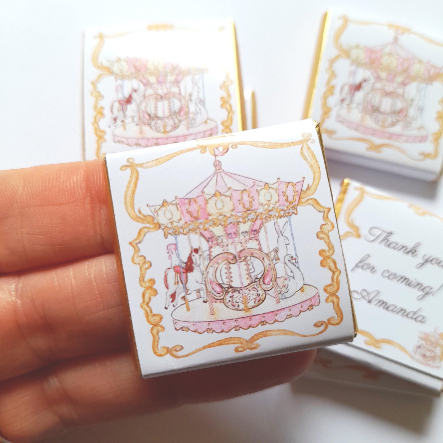 Carousel Chocolate Favours – Personalised Pack of 25