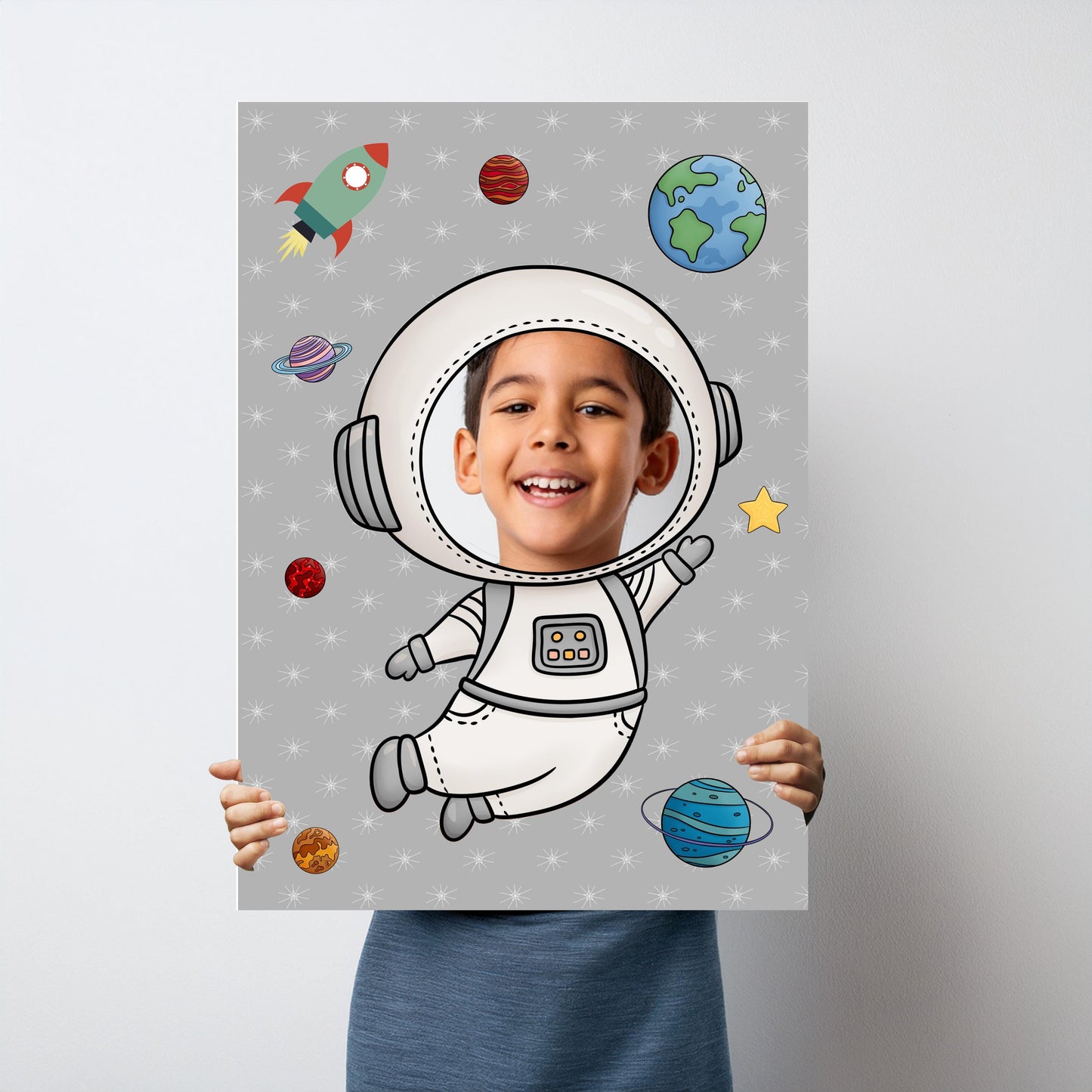 Astronaut Photo Booth Prop – Space Explorer Face Cut-Out (5 mm Foam)