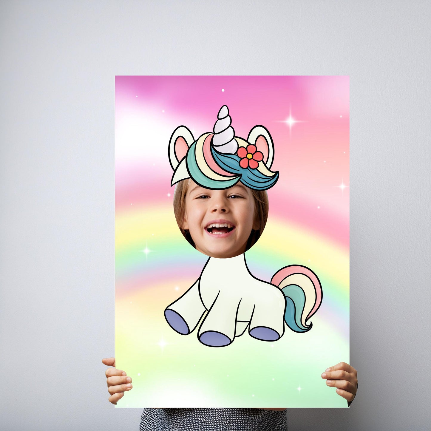 Unicorn Photo Booth Prop – Fairy Tale Face Cut-Out (5 mm Foam)
