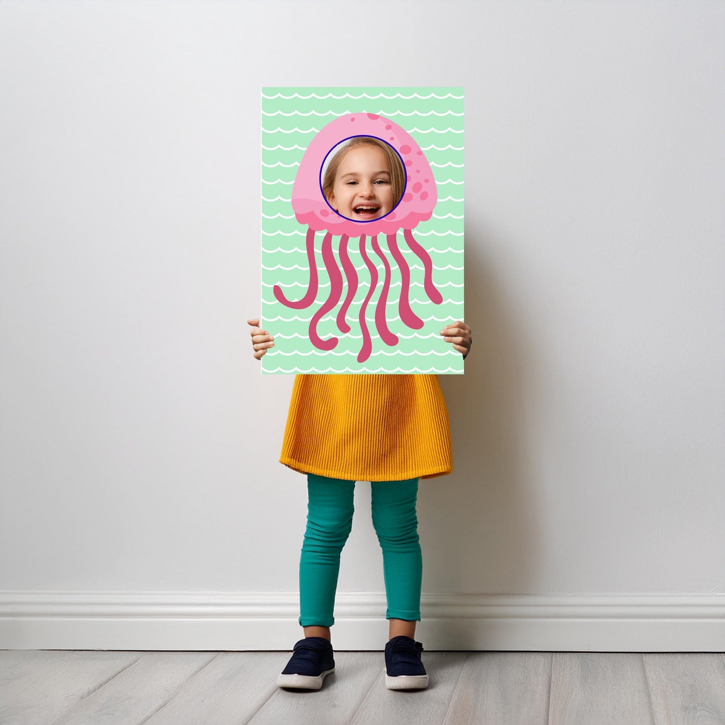 Jellyfish Photo Booth Prop – Under-the-Sea Face Cut-Out (5 mm Foam)