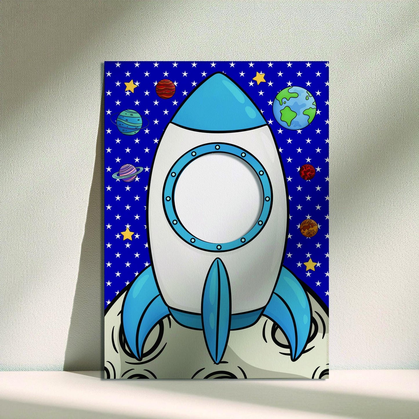 Space Rocket Photo Booth Prop – Outer Space Face Cut-Out (5 mm Foam)