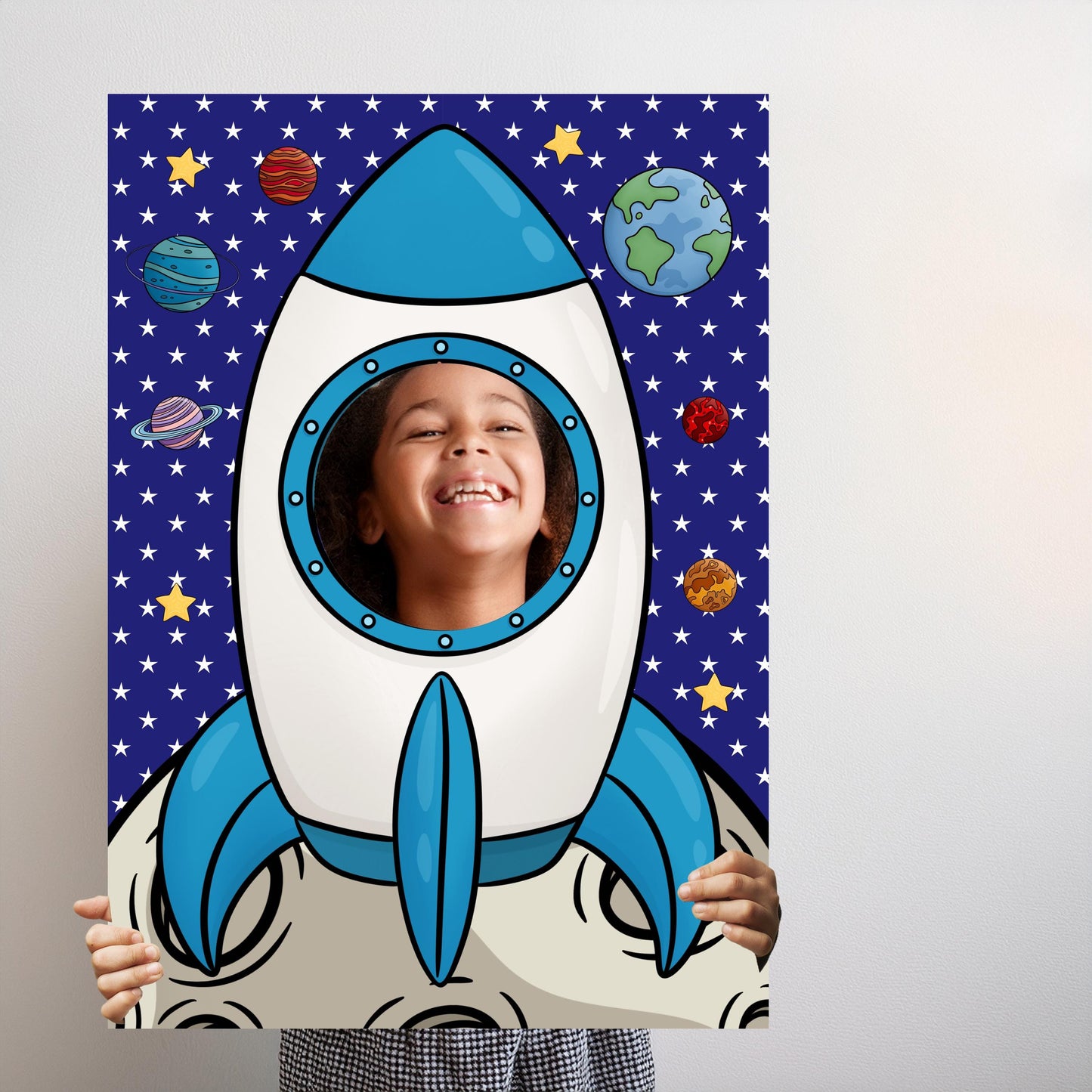 Space Rocket Photo Booth Prop – Outer Space Face Cut-Out (5 mm Foam)