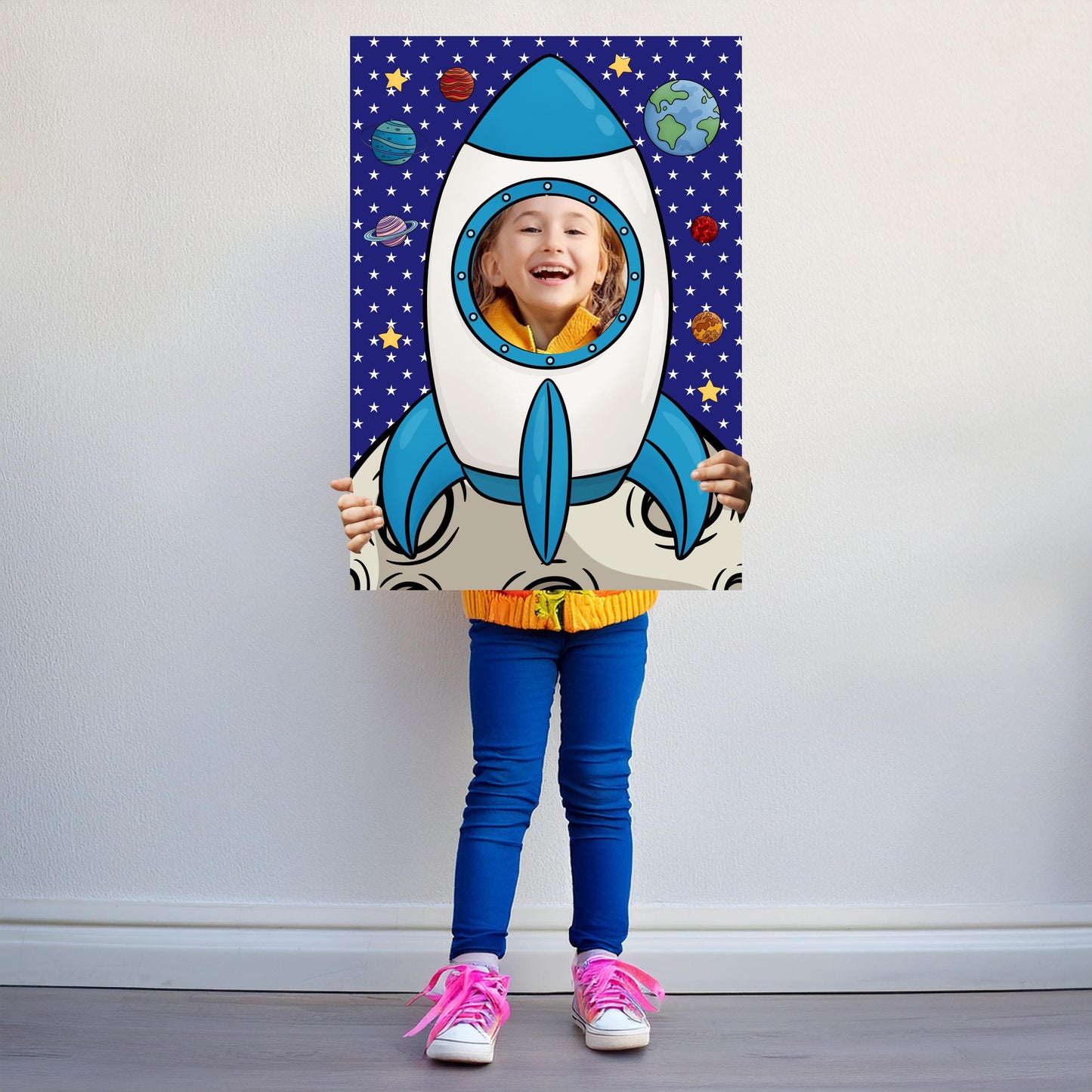 Space Rocket Photo Booth Prop – Outer Space Face Cut-Out (5 mm Foam)