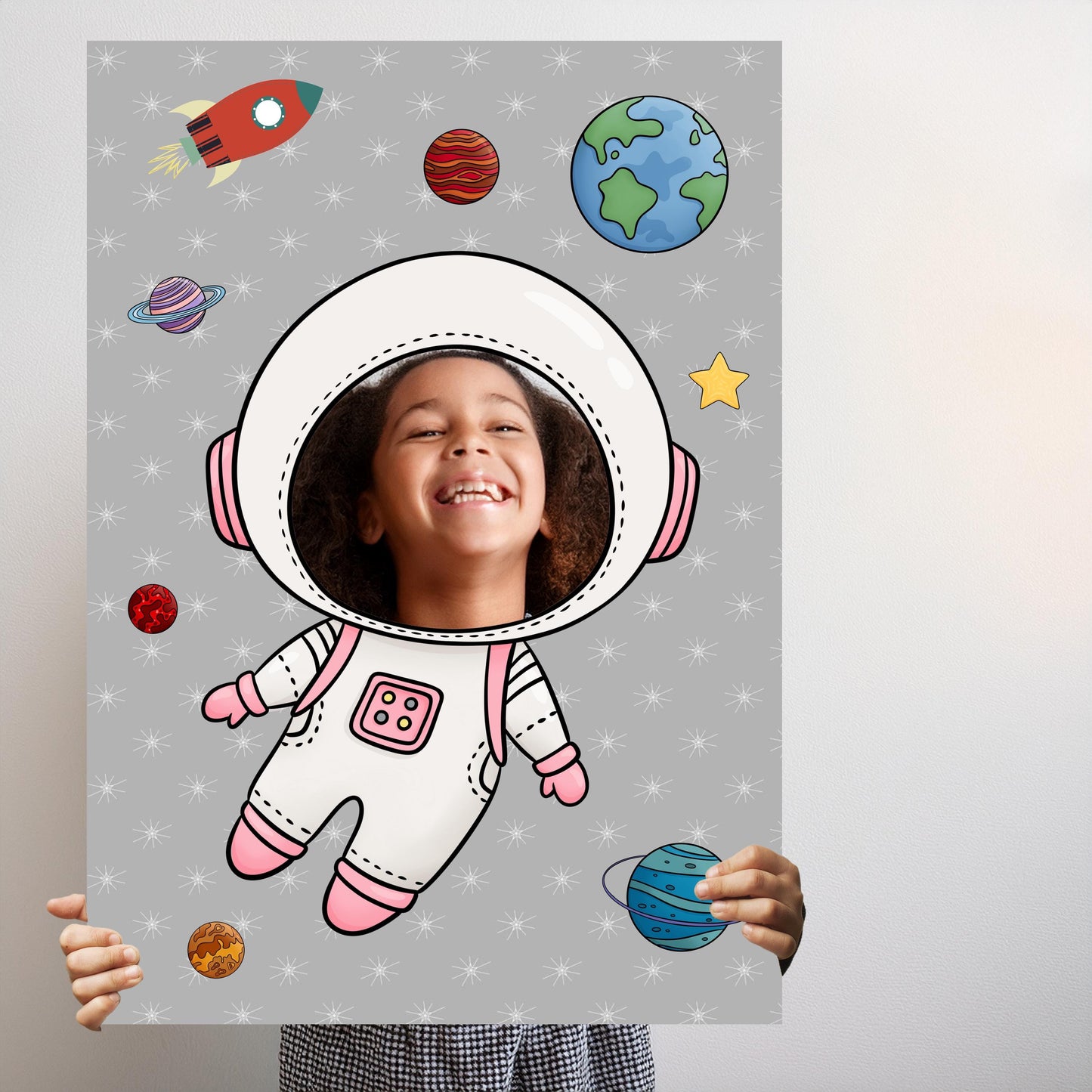 Astronaut Photo Booth Prop – Space Explorer Face Cut-Out (5 mm Foam)