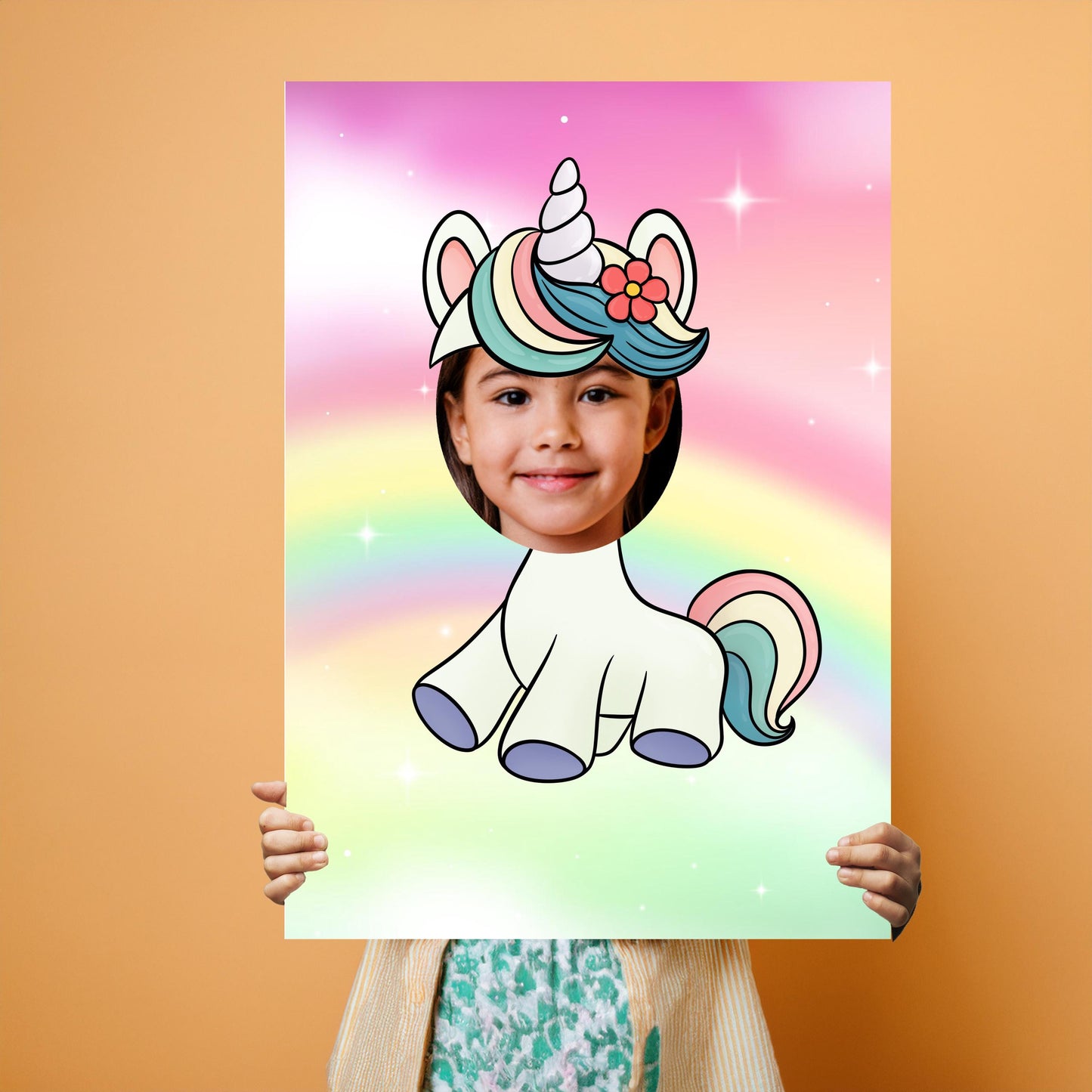 Unicorn Photo Booth Prop – Fairy Tale Face Cut-Out (5 mm Foam)