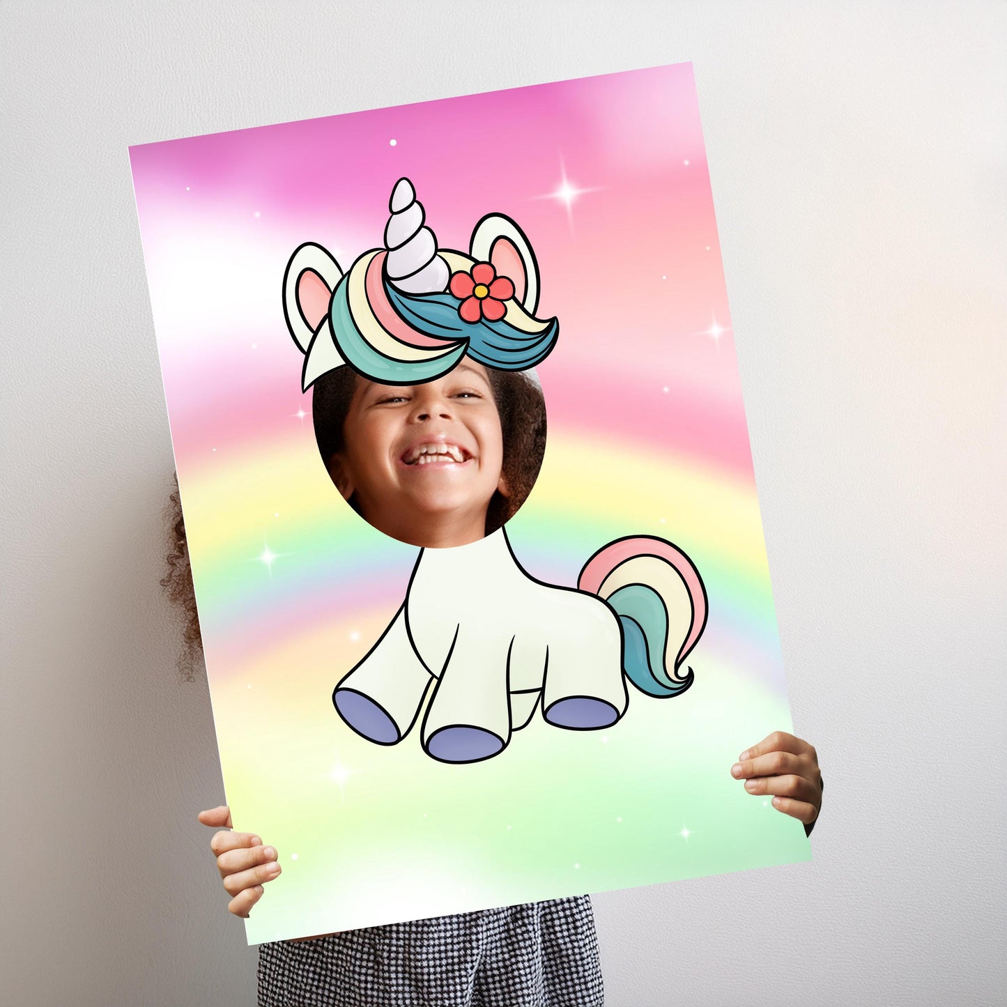 Unicorn Photo Booth Prop – Fairy Tale Face Cut-Out (5 mm Foam)