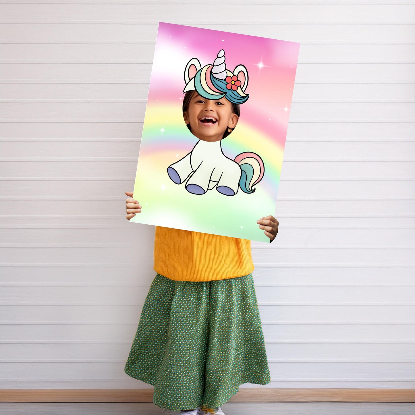 Unicorn Photo Booth Prop – Fairy Tale Face Cut-Out (5 mm Foam)