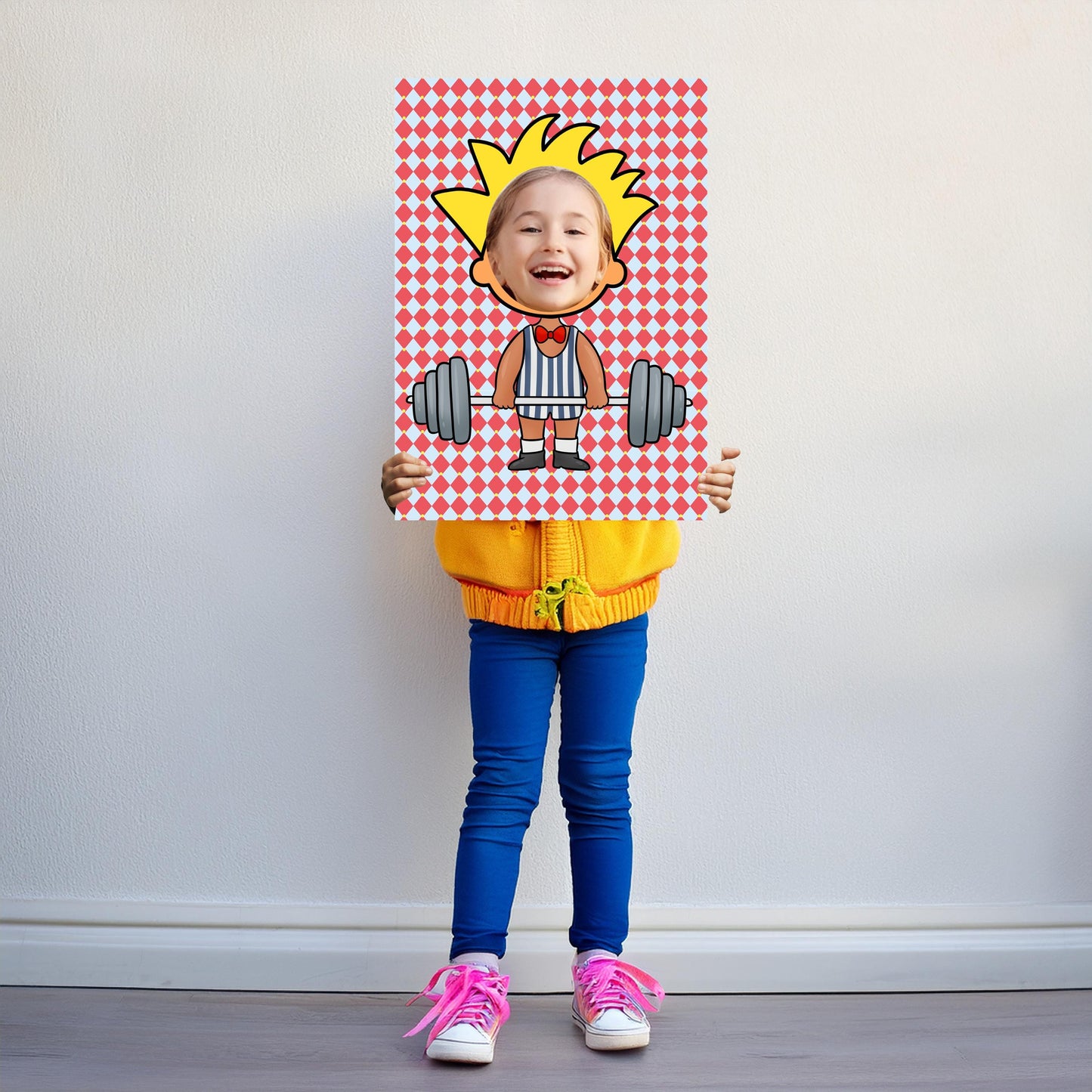 Strongman Photo Booth Prop – Circus Party Face Cut-Out (5 mm Foam)