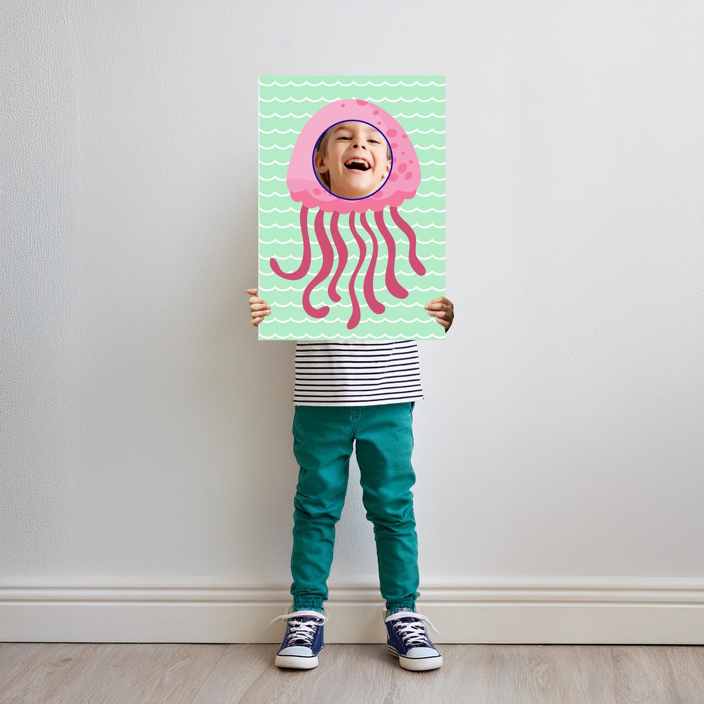 Jellyfish Photo Booth Prop – Under-the-Sea Face Cut-Out (5 mm Foam)