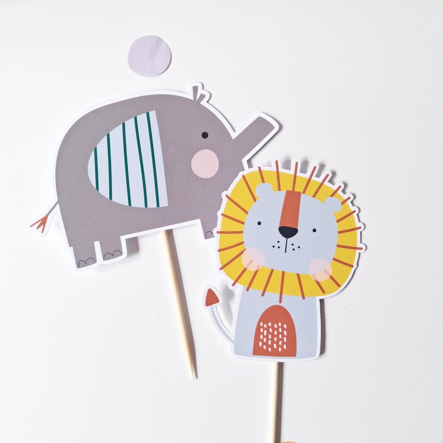 Personalised Jungle Safari Cake Topper Set – Wild One Birthday Décor