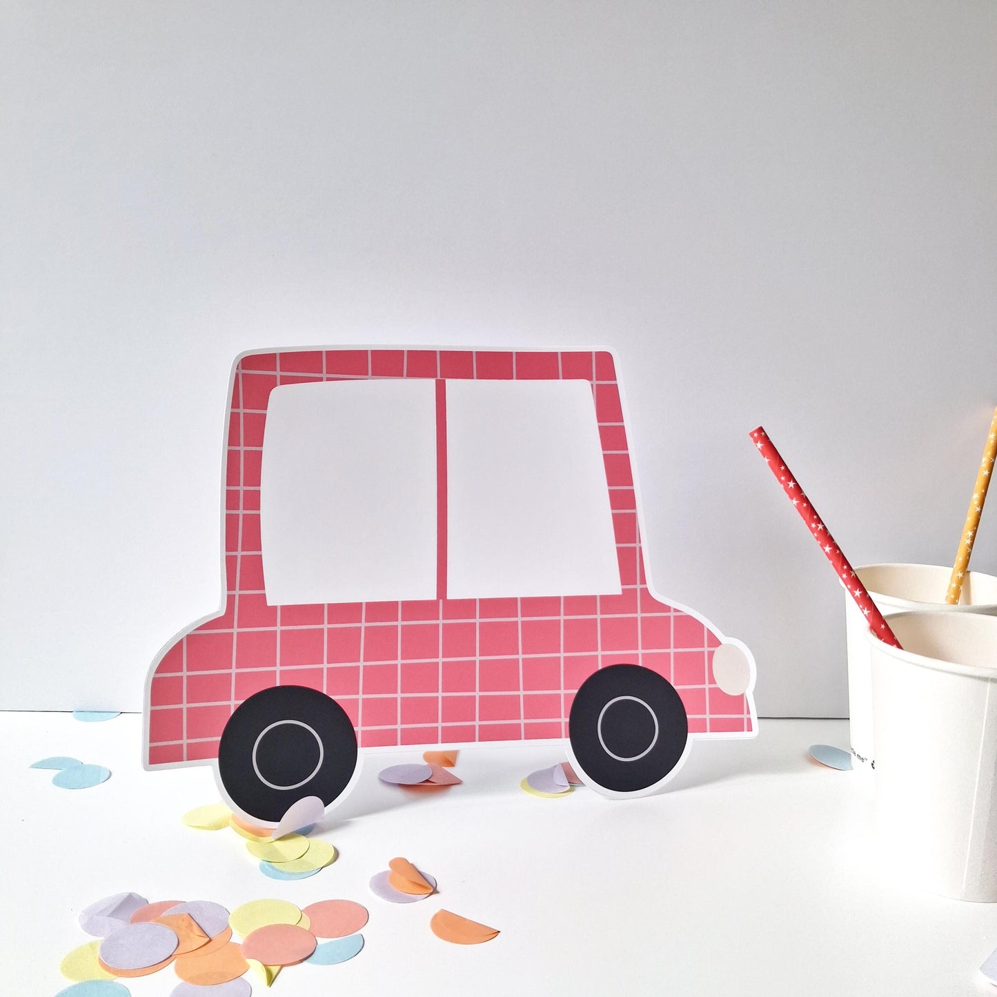 Personalised Car Birthday Cake Topper Set – Transportation Party Décor