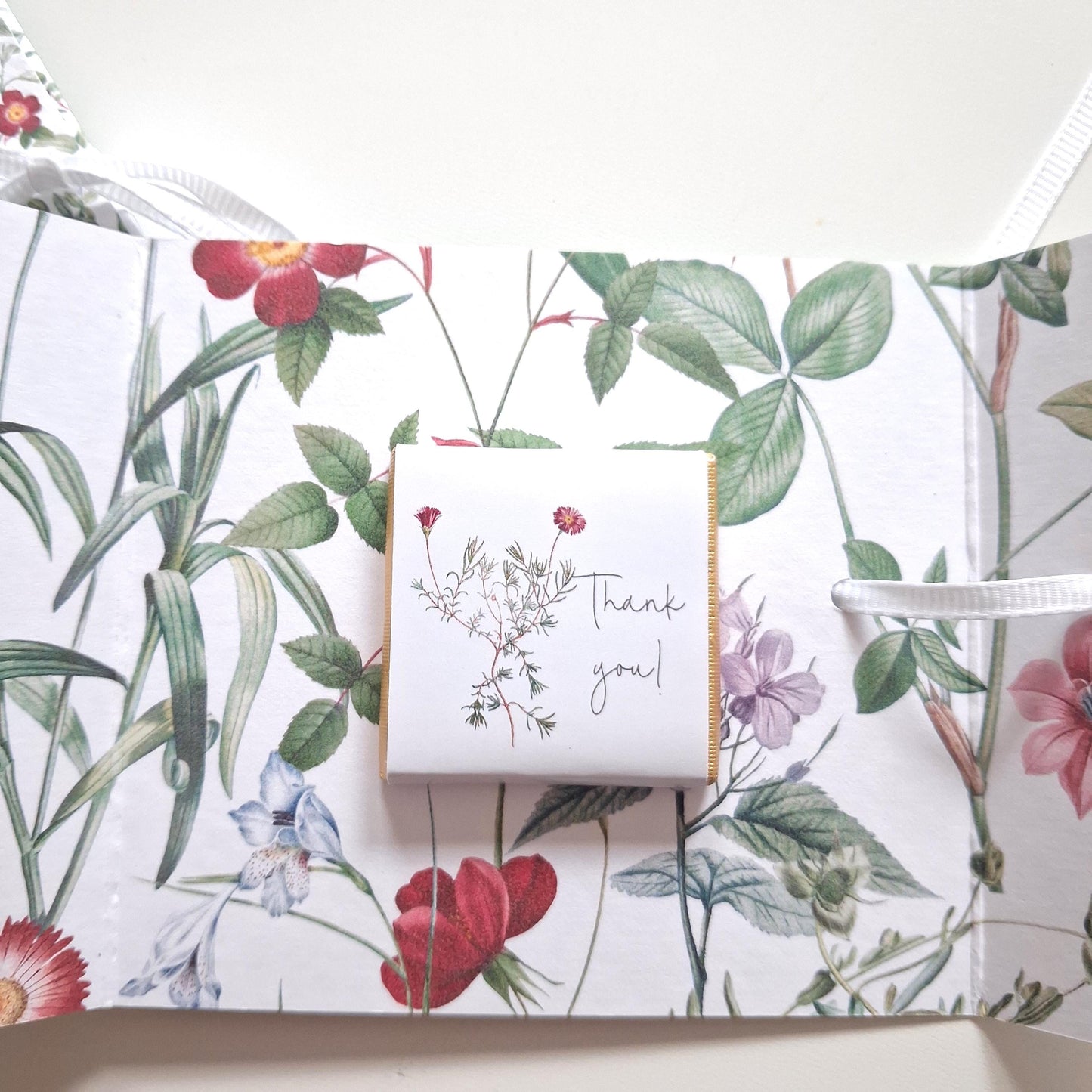 Personalised Botanical Wedding Favours – Chocolate Thank-You Treats