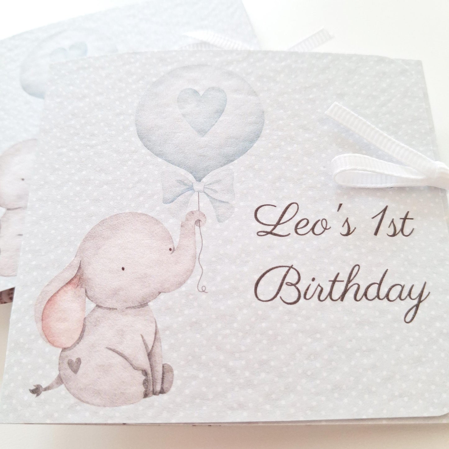 Personalised Baby Elephant 1st Birthday Favours for Boys – Chocolate Treats