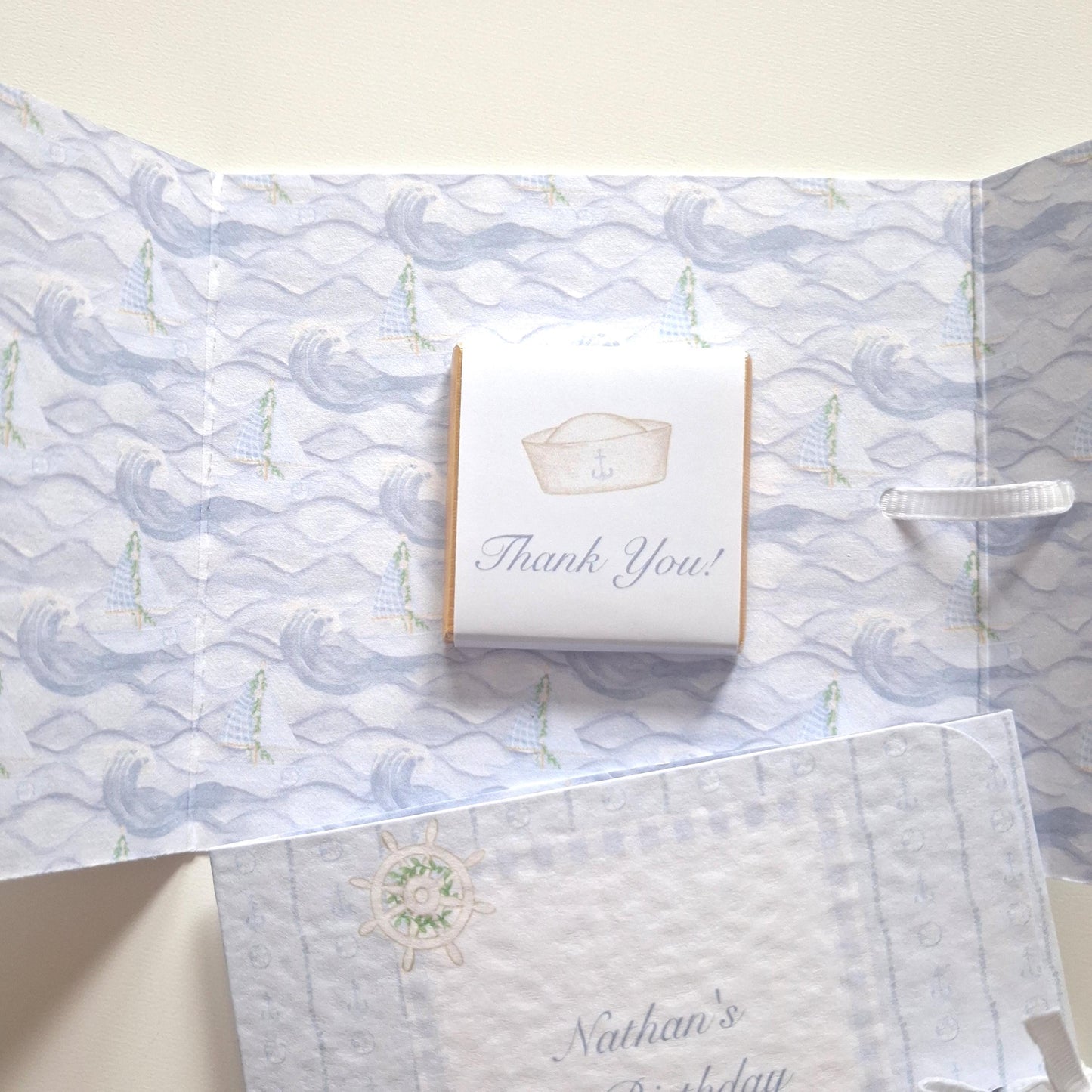 Personalised Nautical 1st Birthday Favours for Boys – Chocolate Treats