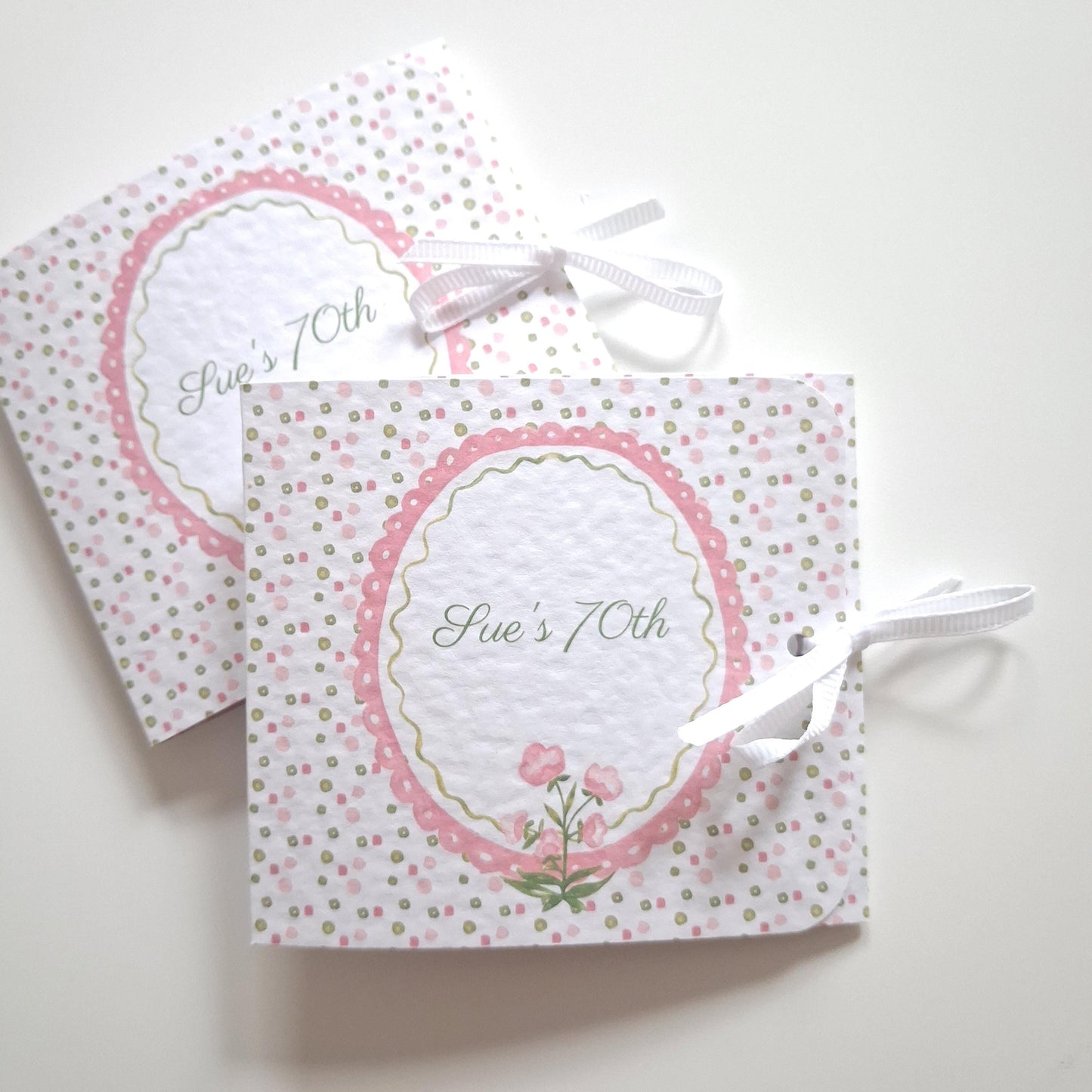 Personalised Pink Floral Milestone Birthday Favours – Chocolate Thank-You Treats