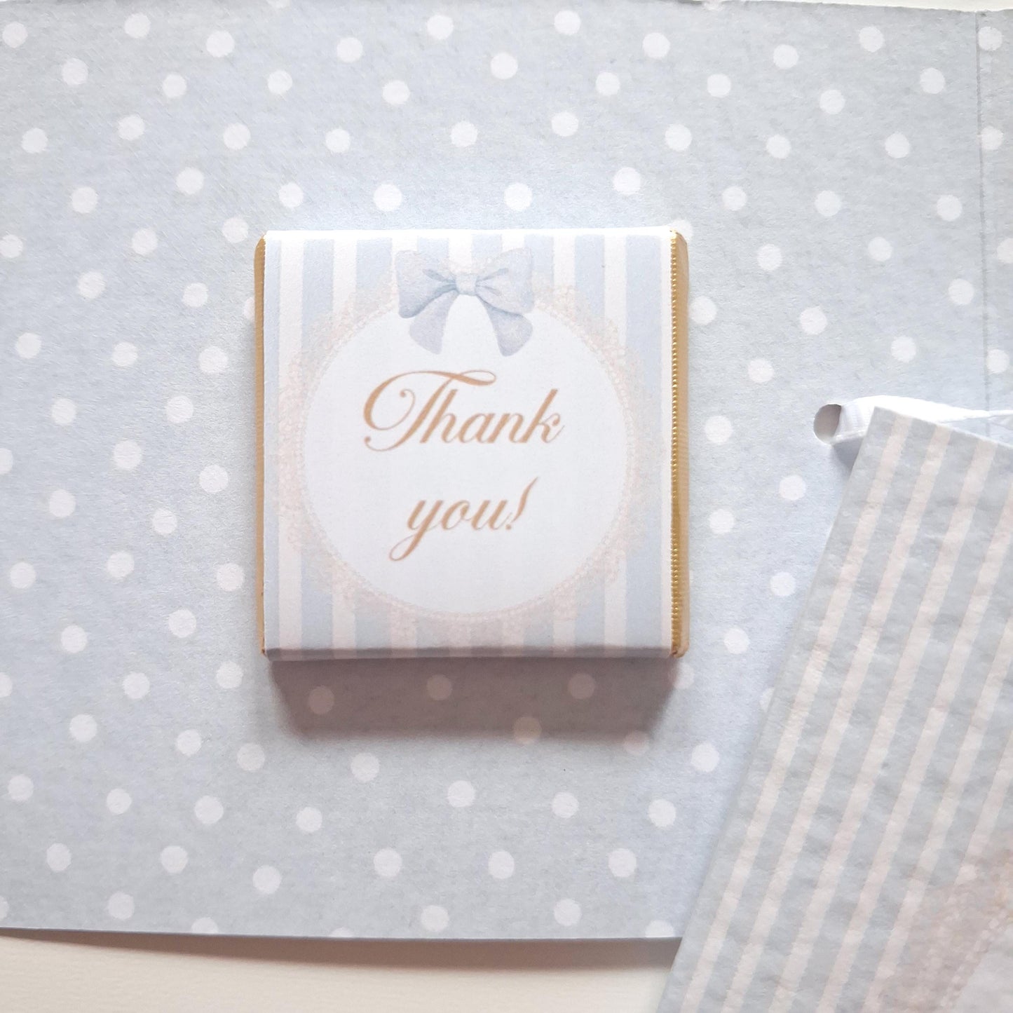 Personalised Welcome Baby Boy Favours – Chocolate Thank-You Treats