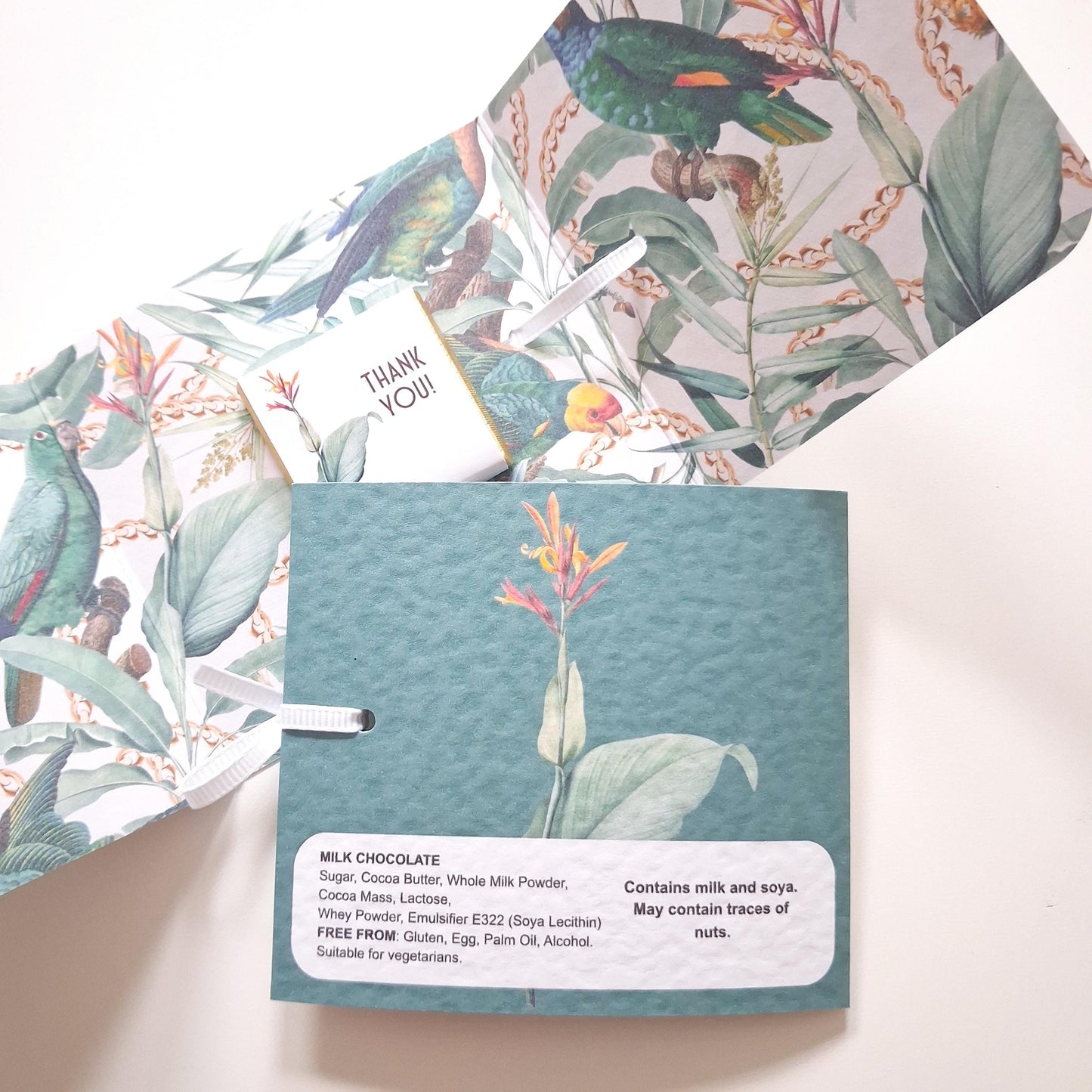 Personalised Tropical Birthday Favours – Chocolate Thank-You Treats
