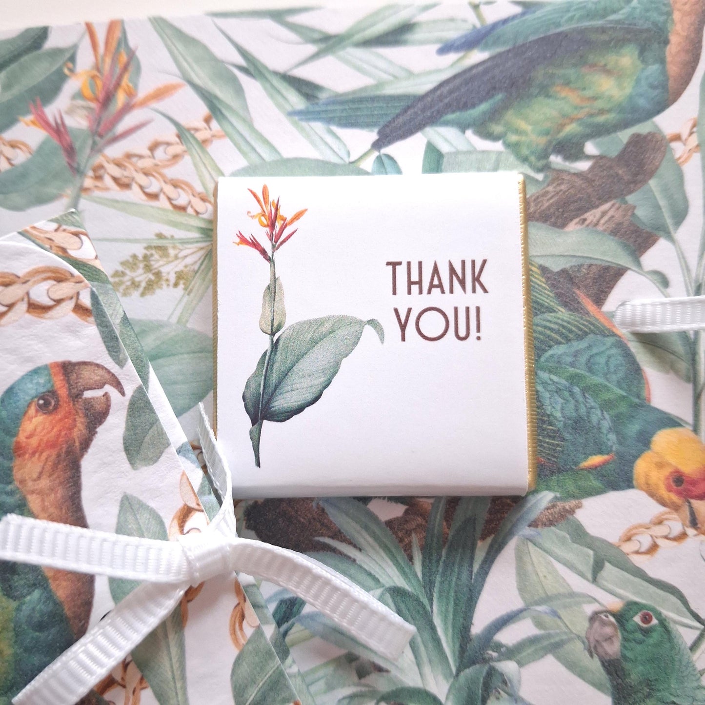 Personalised Tropical Birthday Favours – Chocolate Thank-You Treats