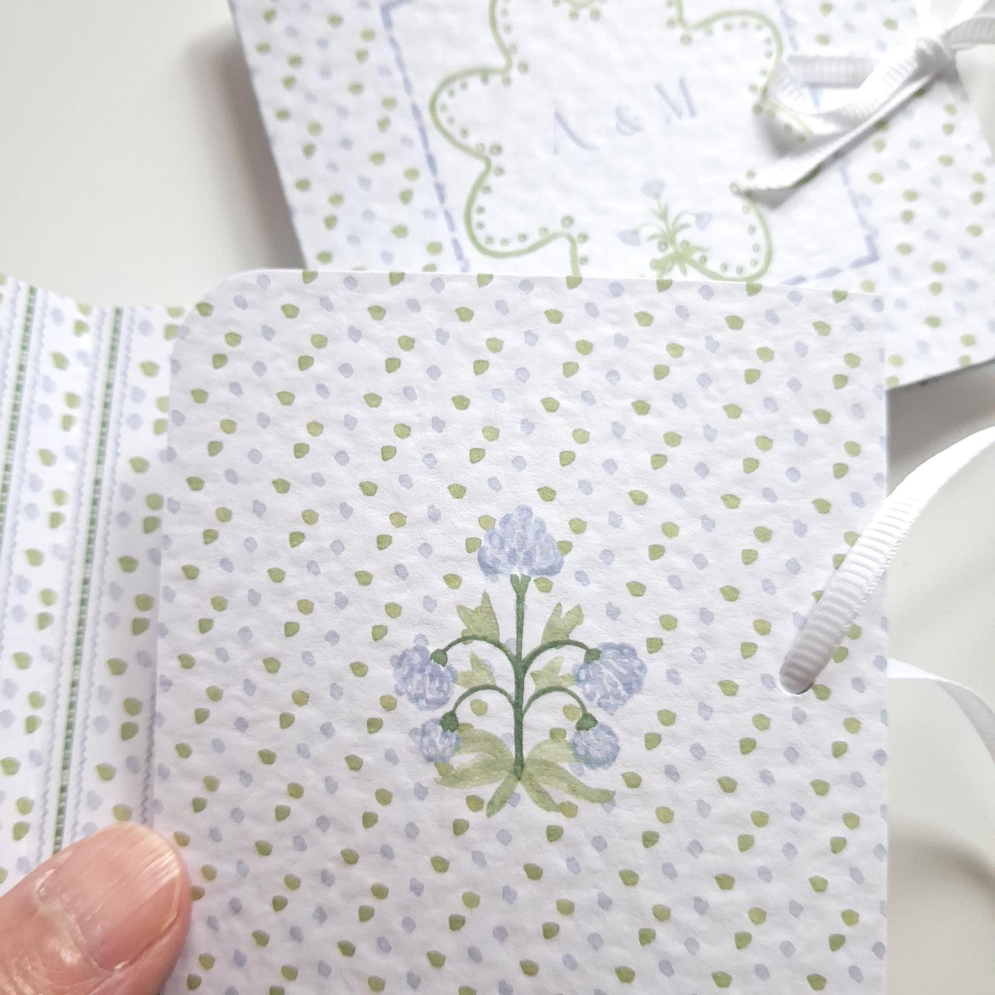 Custom Wedding Favours with Chocolate – Blue and Green Design
