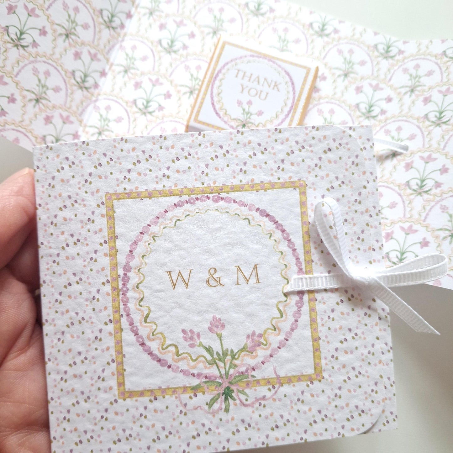 Lilac Floral Wedding Favours with Chocolate – Personalised Guest Gifts