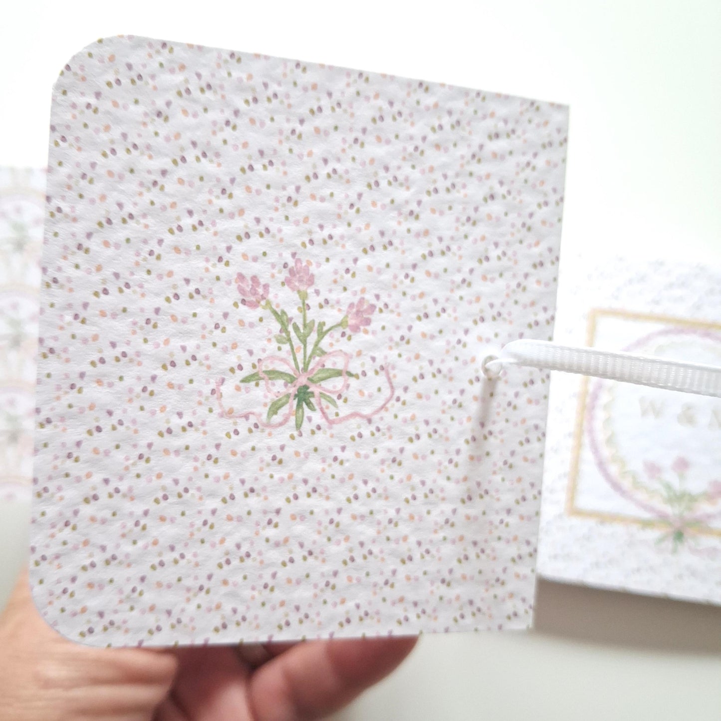 Lilac Floral Wedding Favours with Chocolate – Personalised Guest Gifts