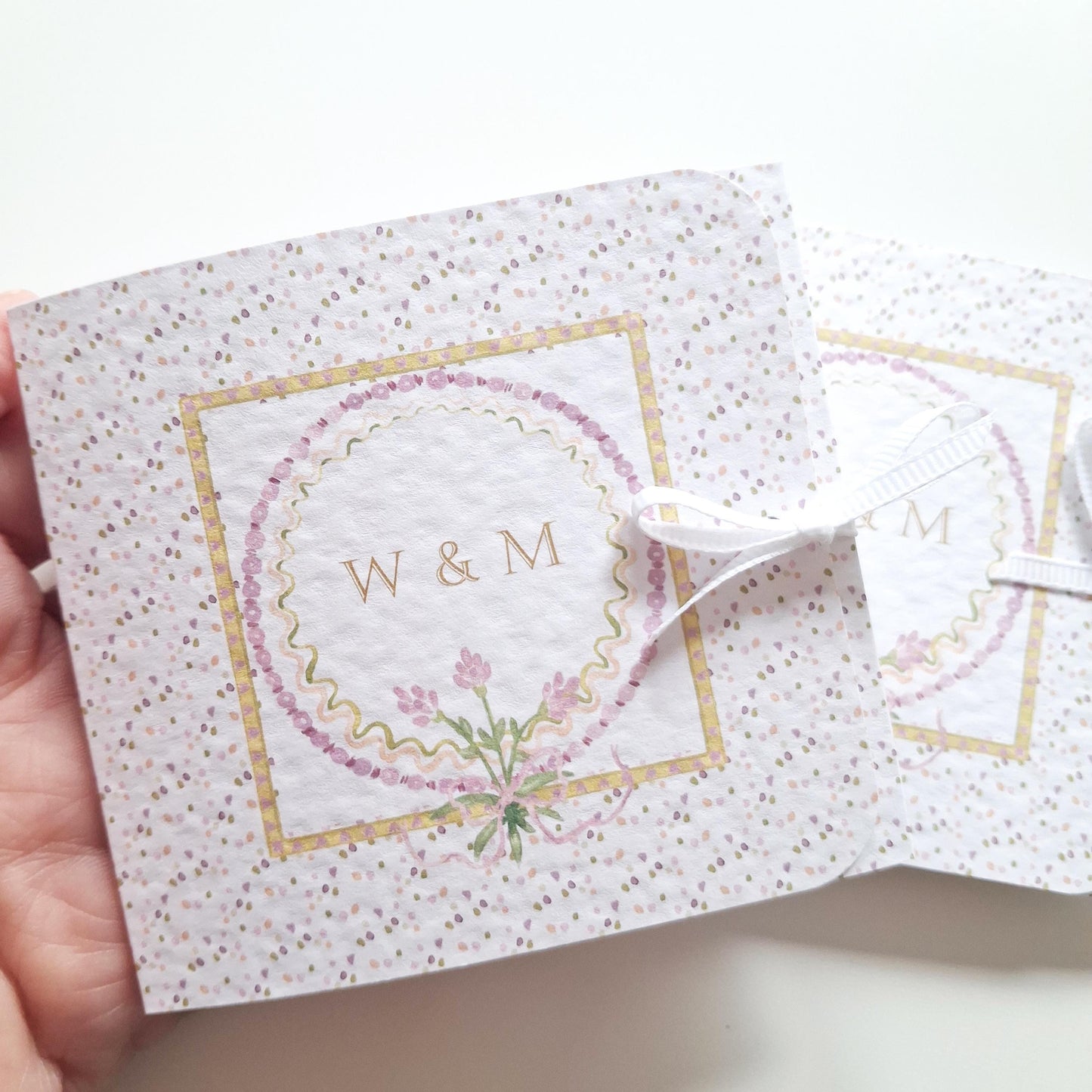 Lilac Floral Wedding Favours with Chocolate – Personalised Guest Gifts