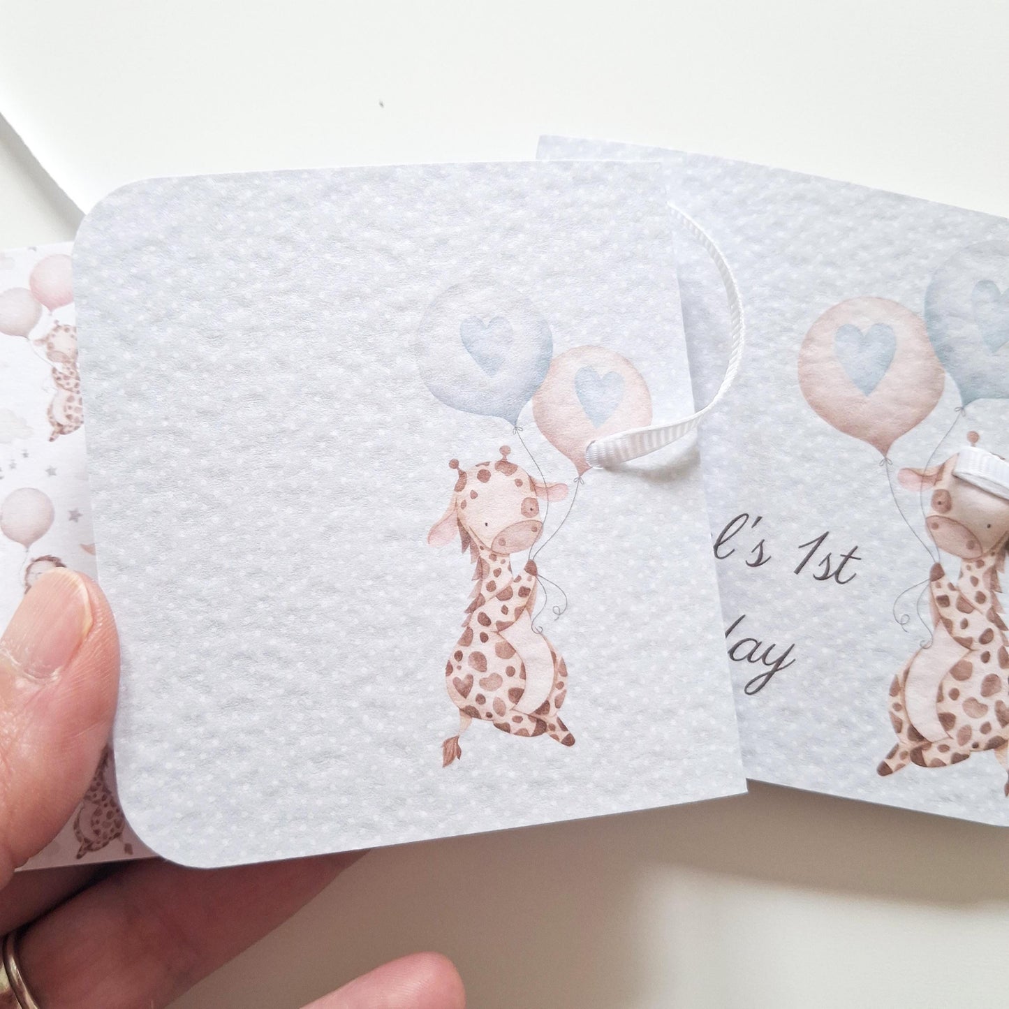 Personalised Baby Giraffe 1st Birthday Favours for Boys – Chocolate Treats