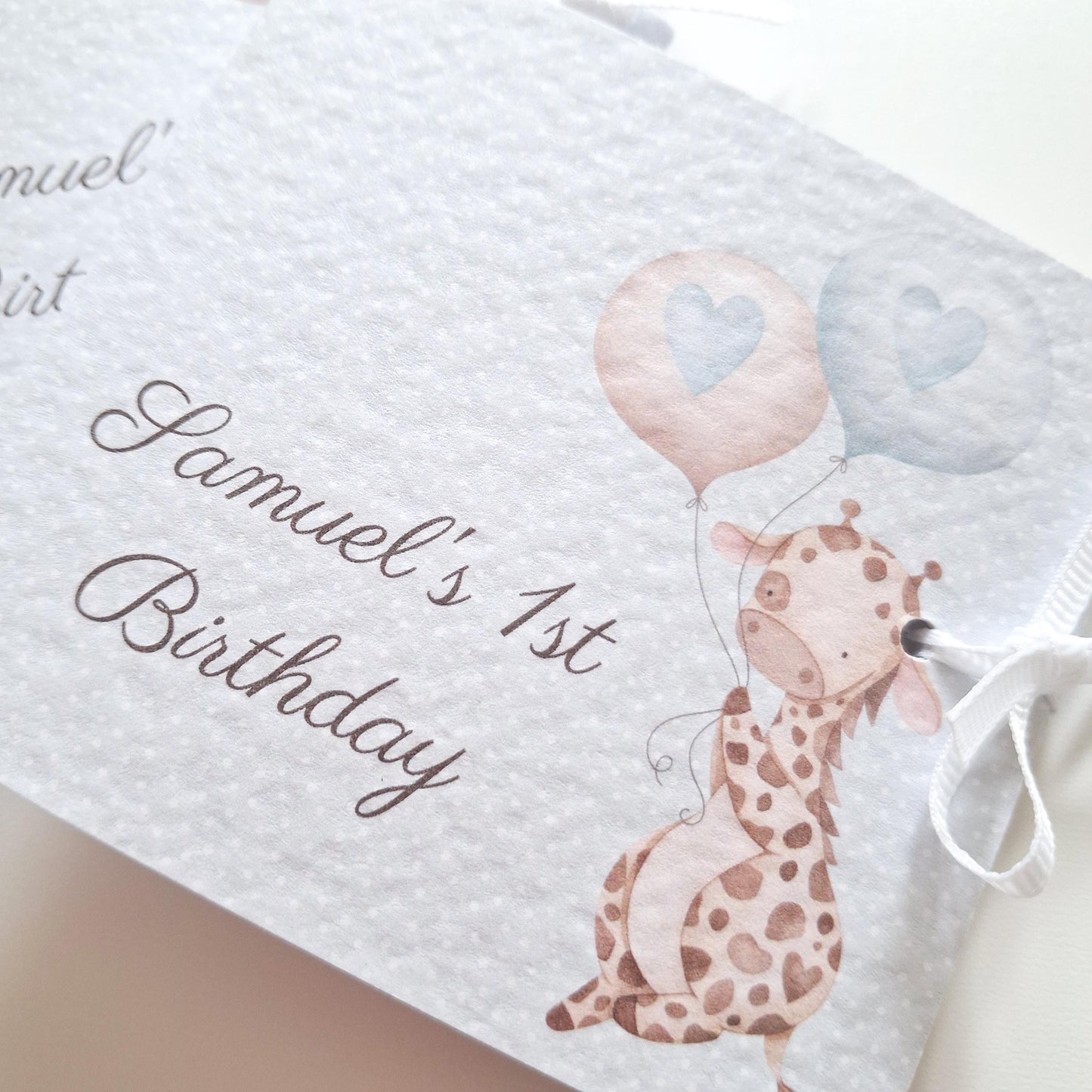 Personalised Baby Giraffe 1st Birthday Favours for Boys – Chocolate Treats