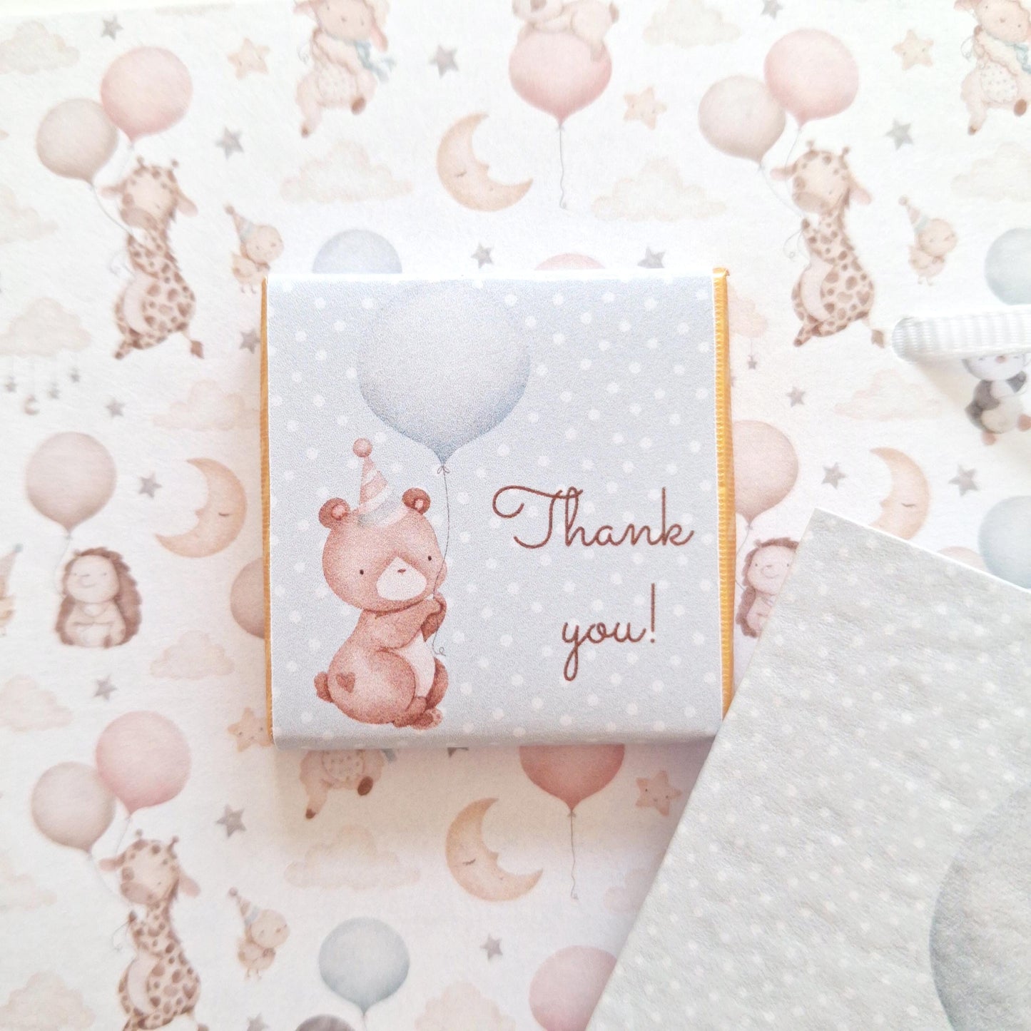 Personalised Baby Bear 1st Birthday Favours for Boys – Chocolate Treats