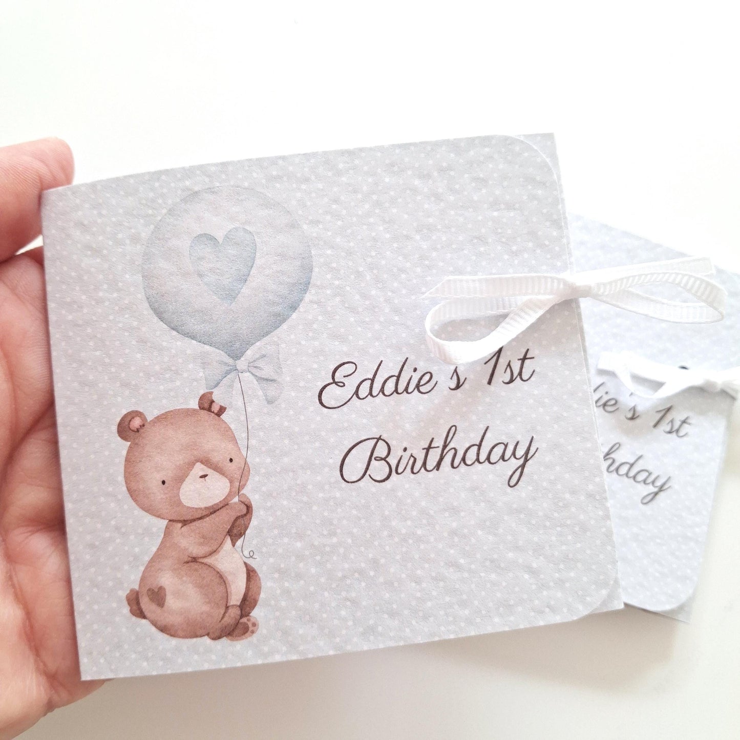 Personalised Baby Bear 1st Birthday Favours for Boys – Chocolate Treats