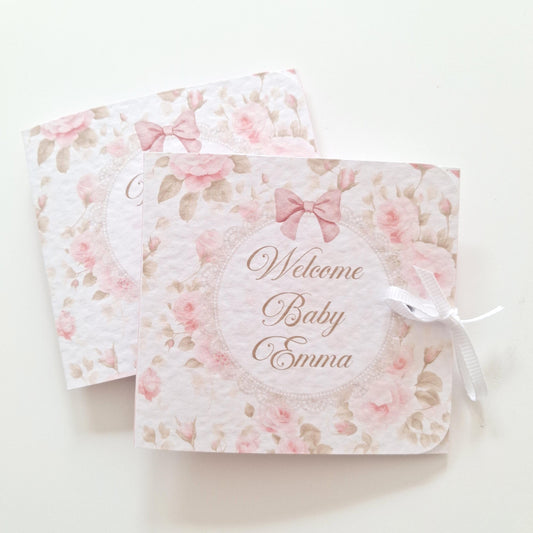 Personalised Welcome Baby Girl Favours – Chocolate Thank-You Gifts
