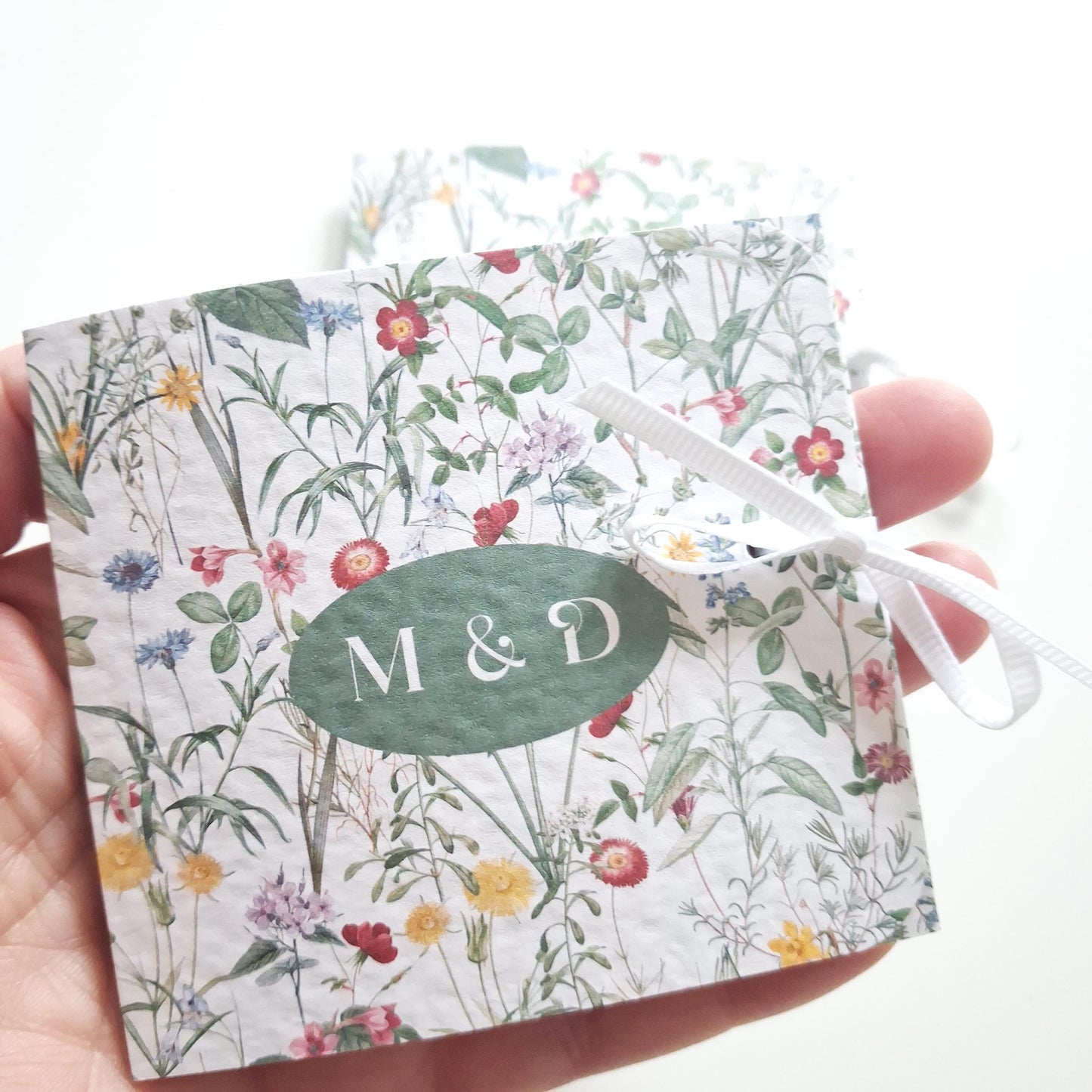 Personalised Botanical Wedding Favours – Chocolate Thank-You Treats