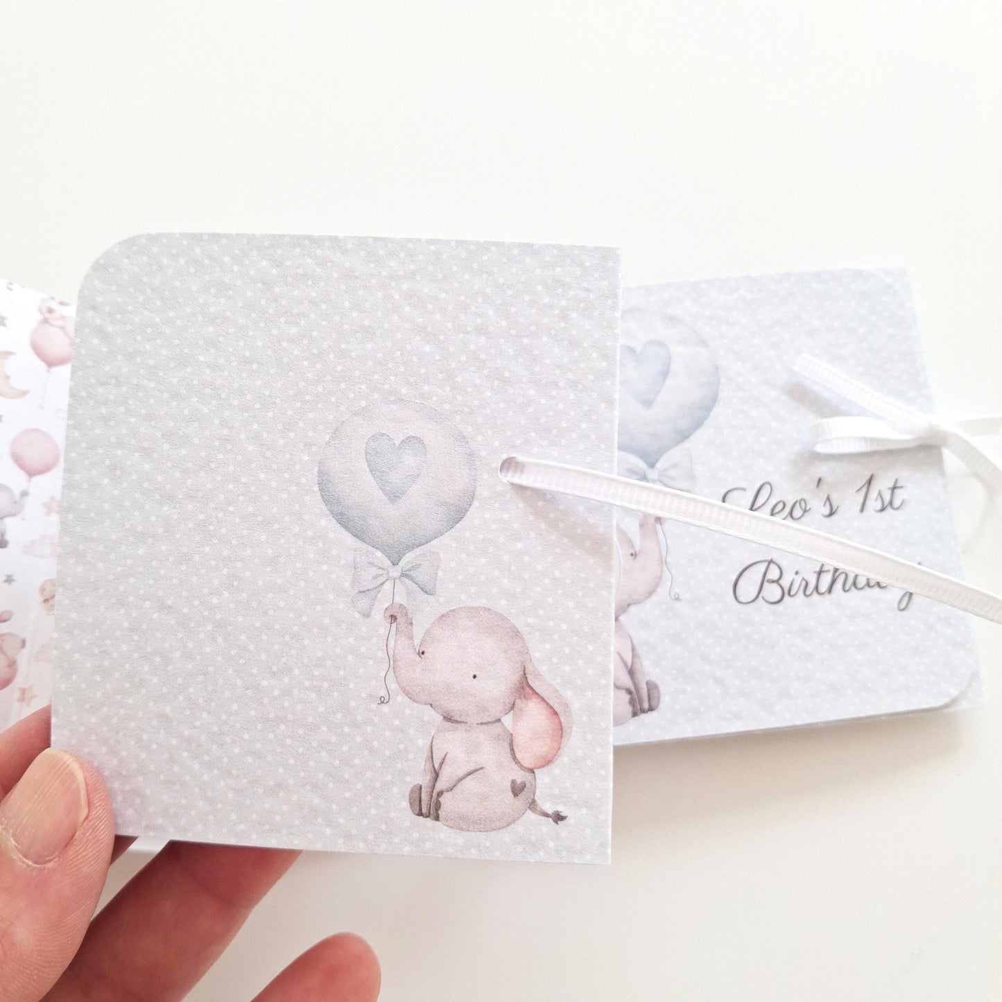 Personalised Baby Elephant 1st Birthday Favours for Boys – Chocolate Treats