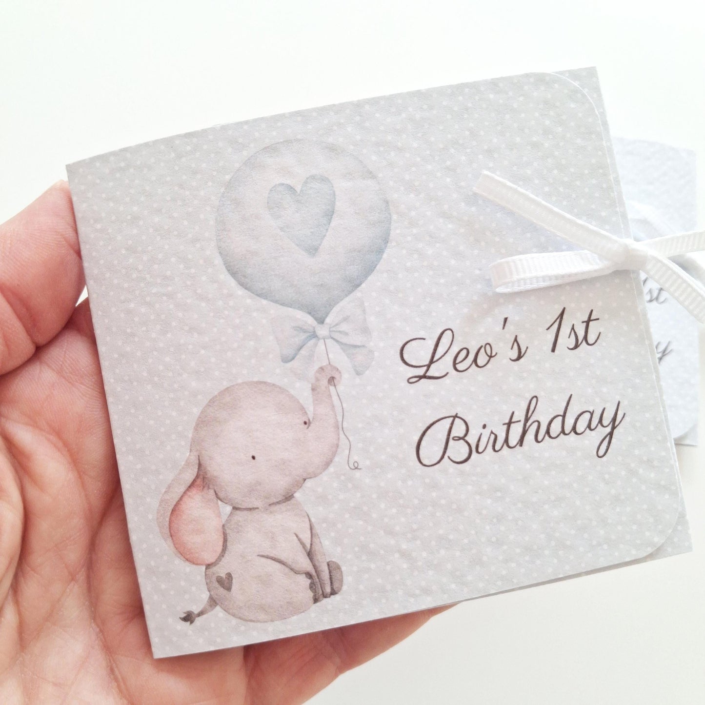 Personalised Baby Elephant 1st Birthday Favours for Boys – Chocolate Treats
